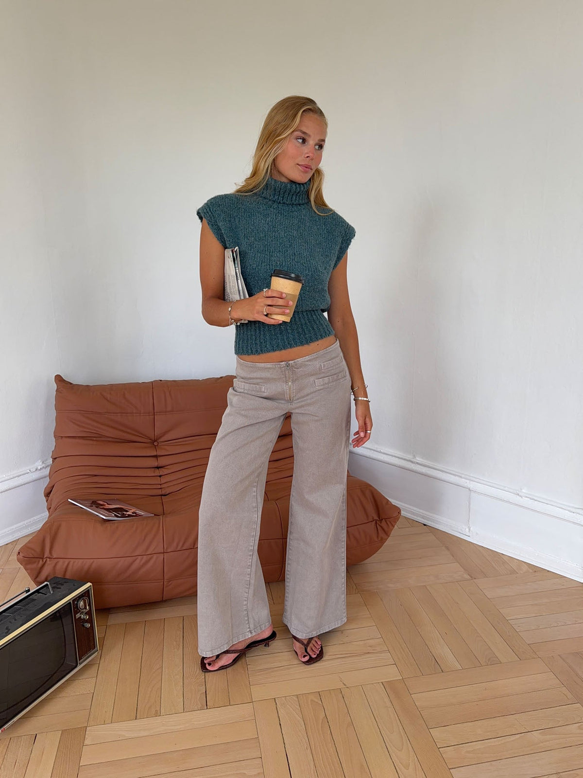 Taupe Gerda Kot Pantolon