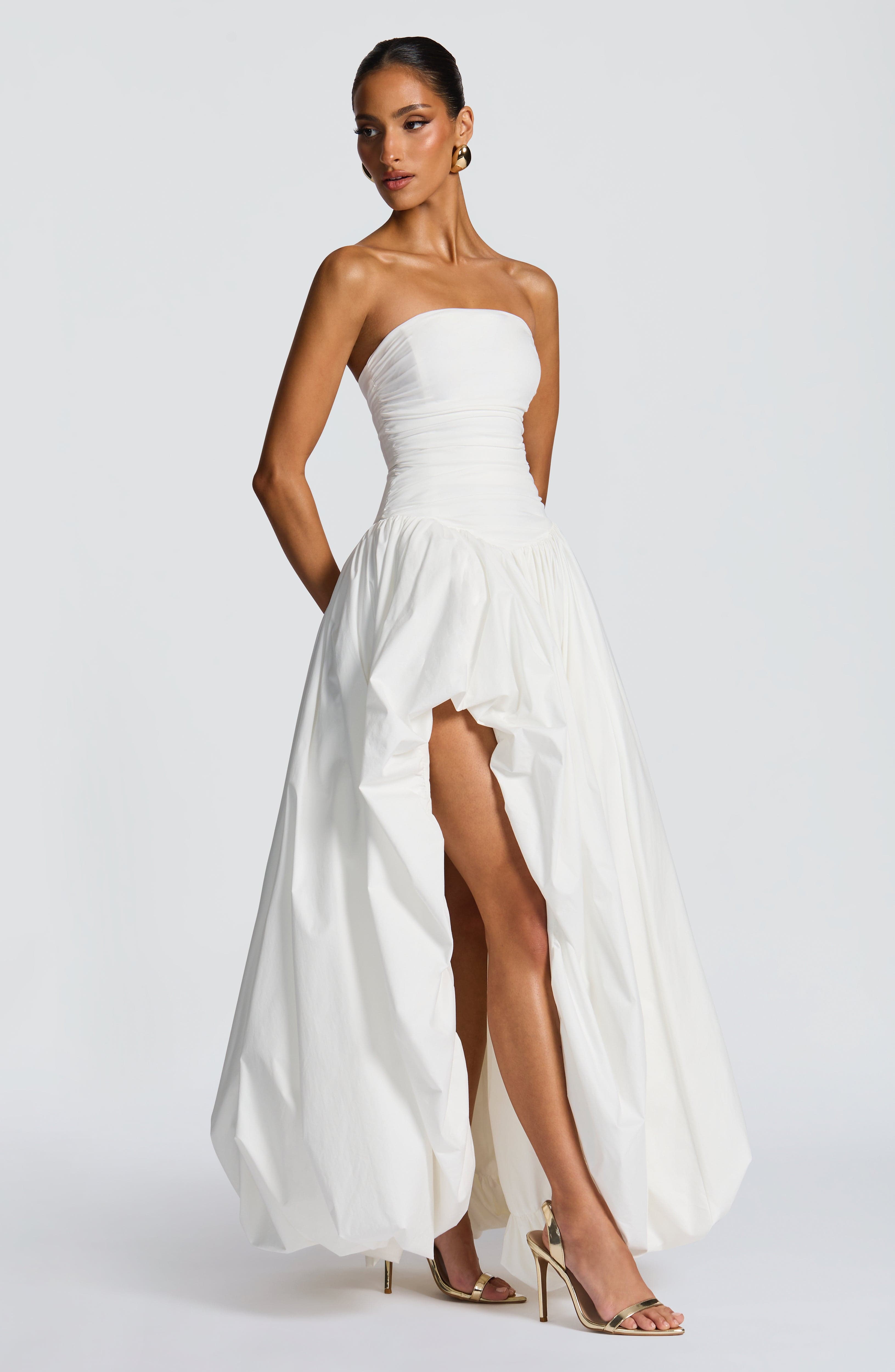 Jillian Maxi Ekru Elbise