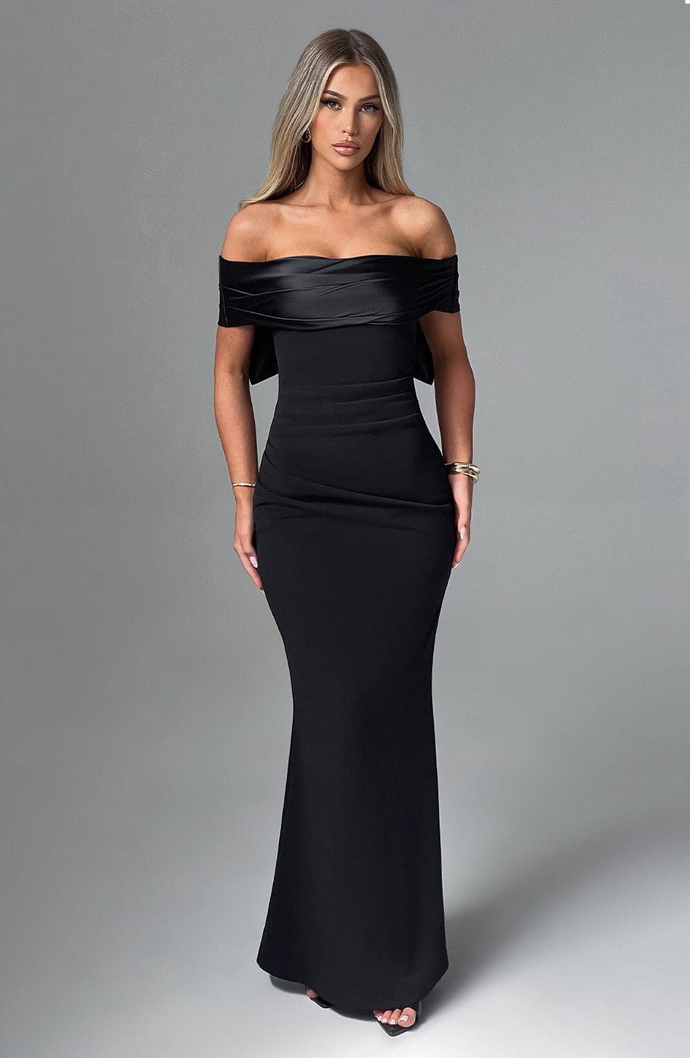 Joanna Siyah Maxi Elbise