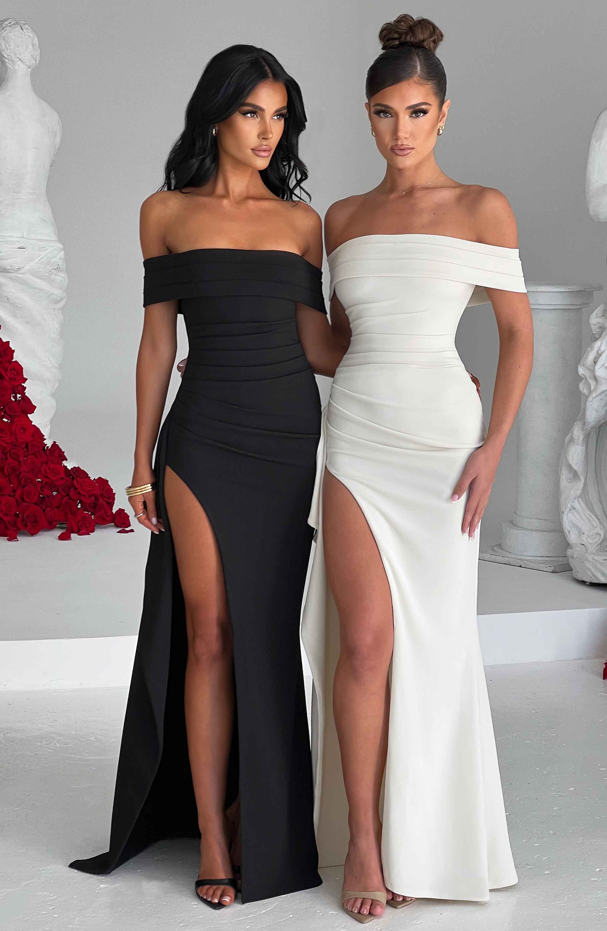 Joyce Maxi Krem Elbise