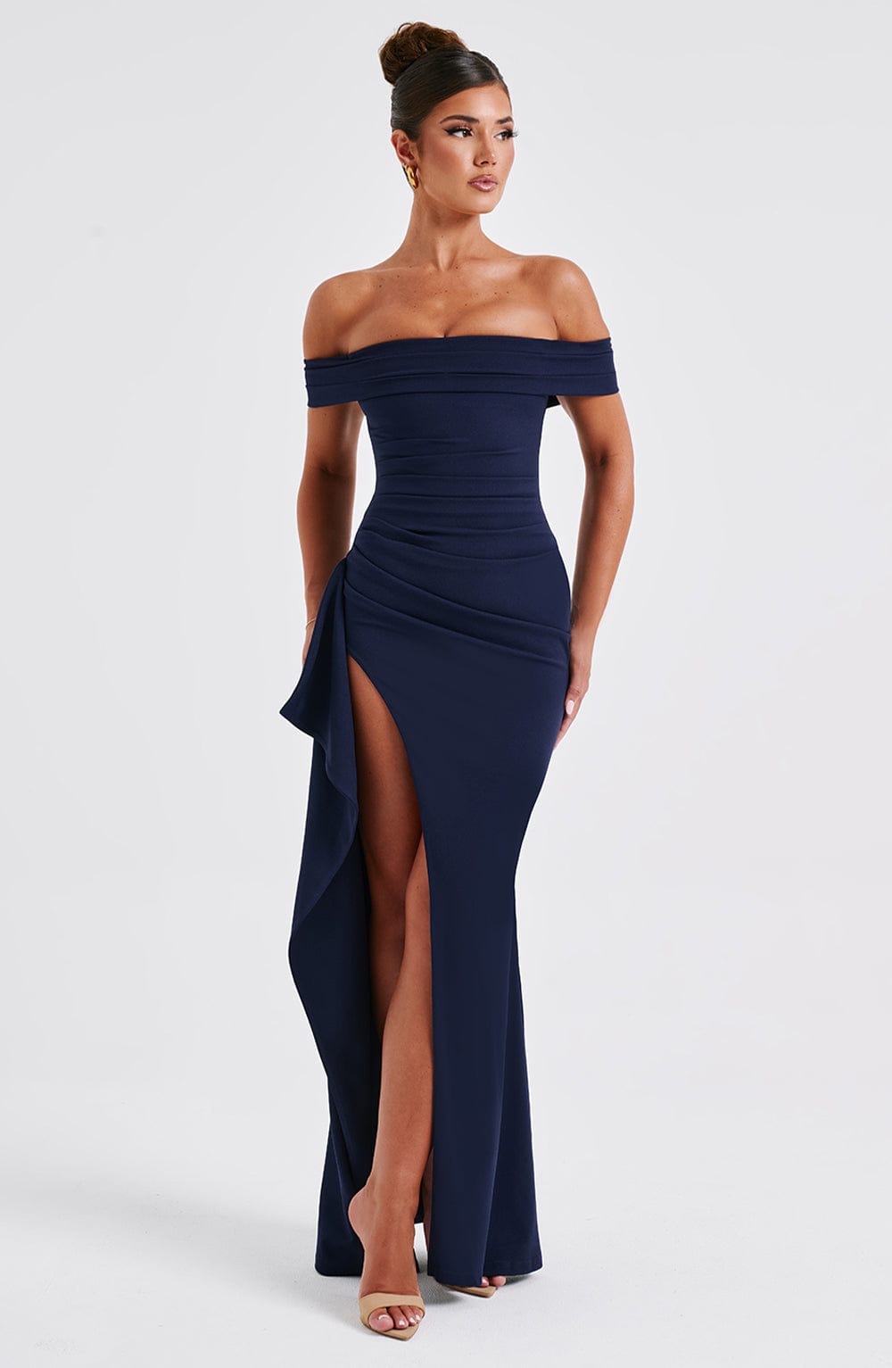 Joyce Lacivert Maxi Elbise