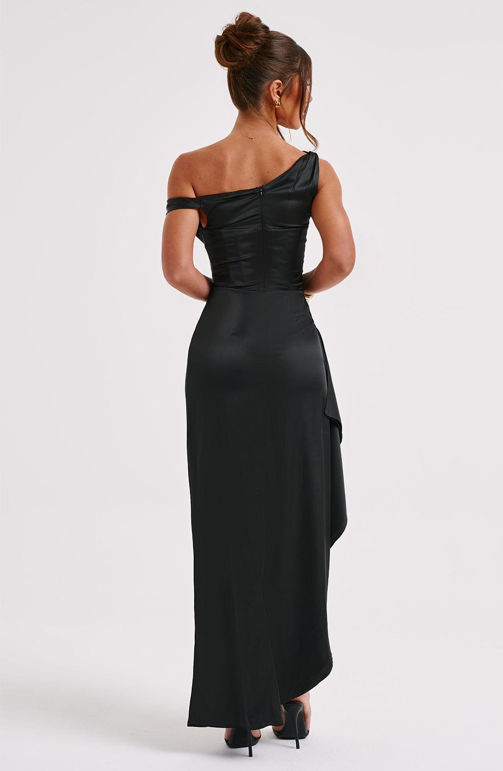 Siyah Juliene Maxi Elbise