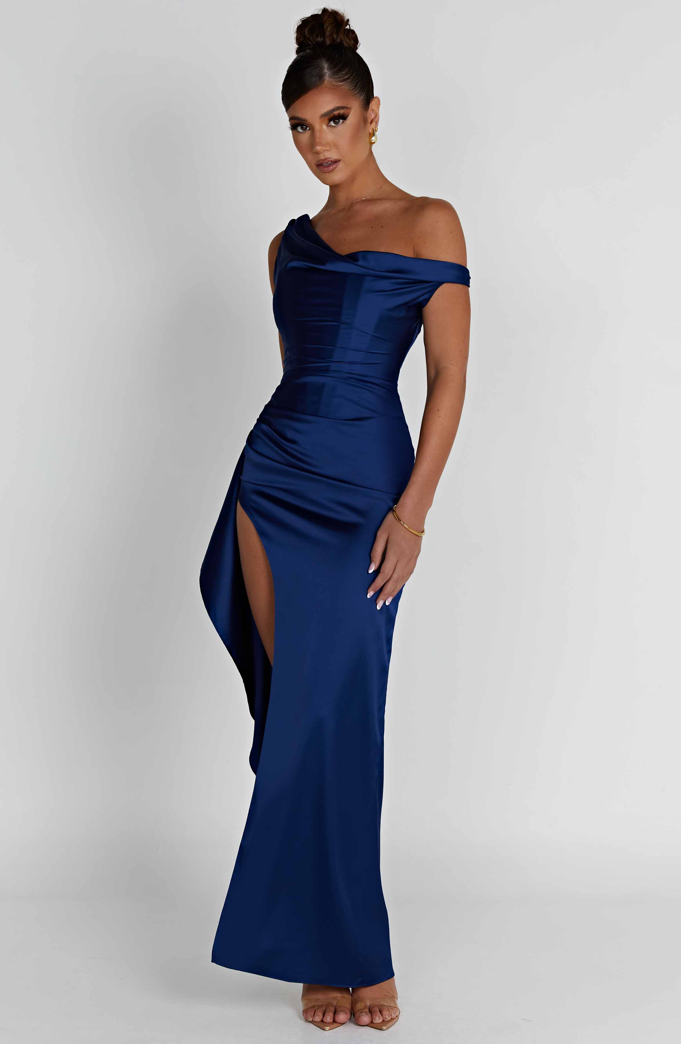 Juliene Maxi Lacivert Elbise