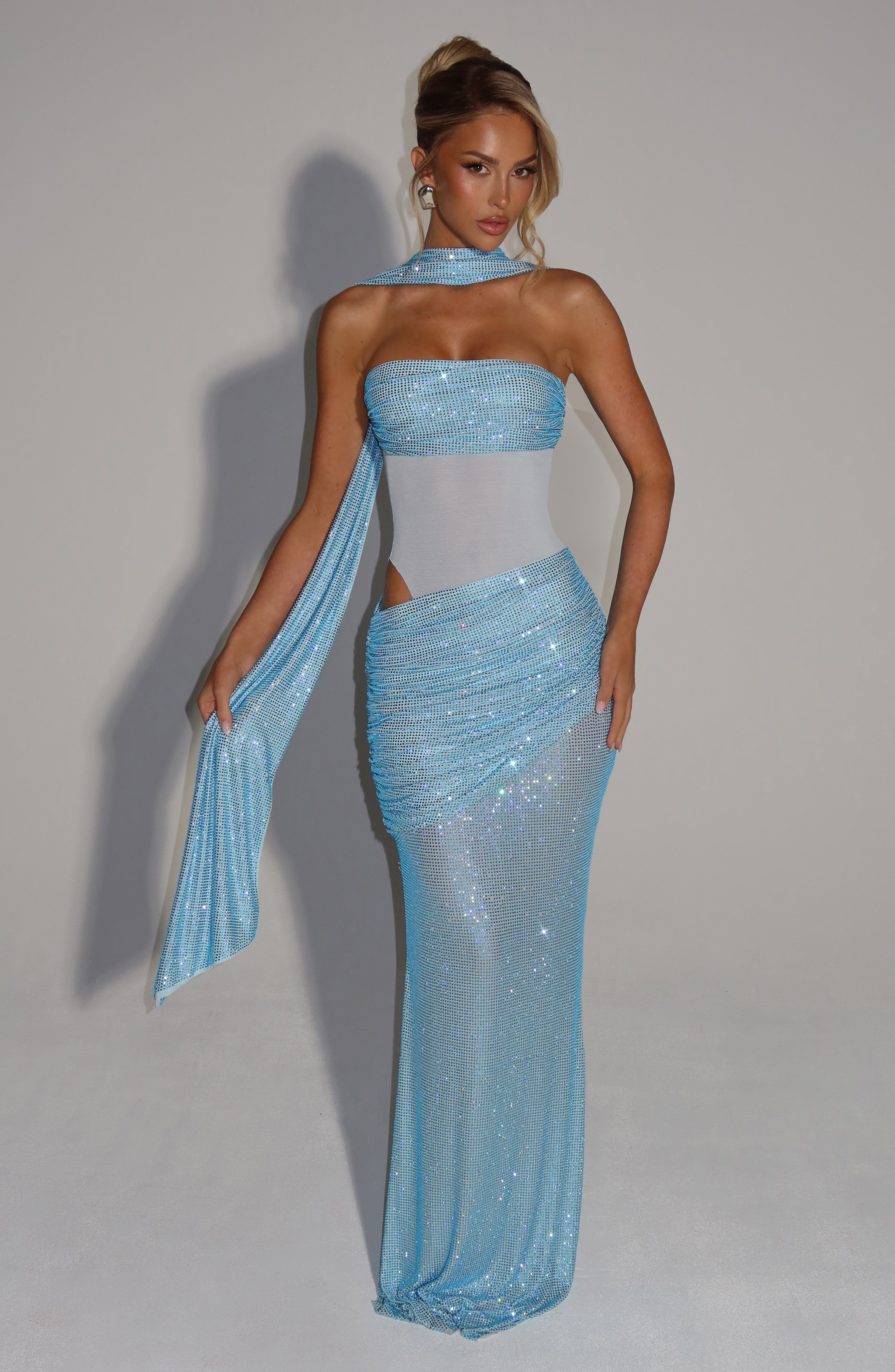 Kailani Aqua Maxi Elbise