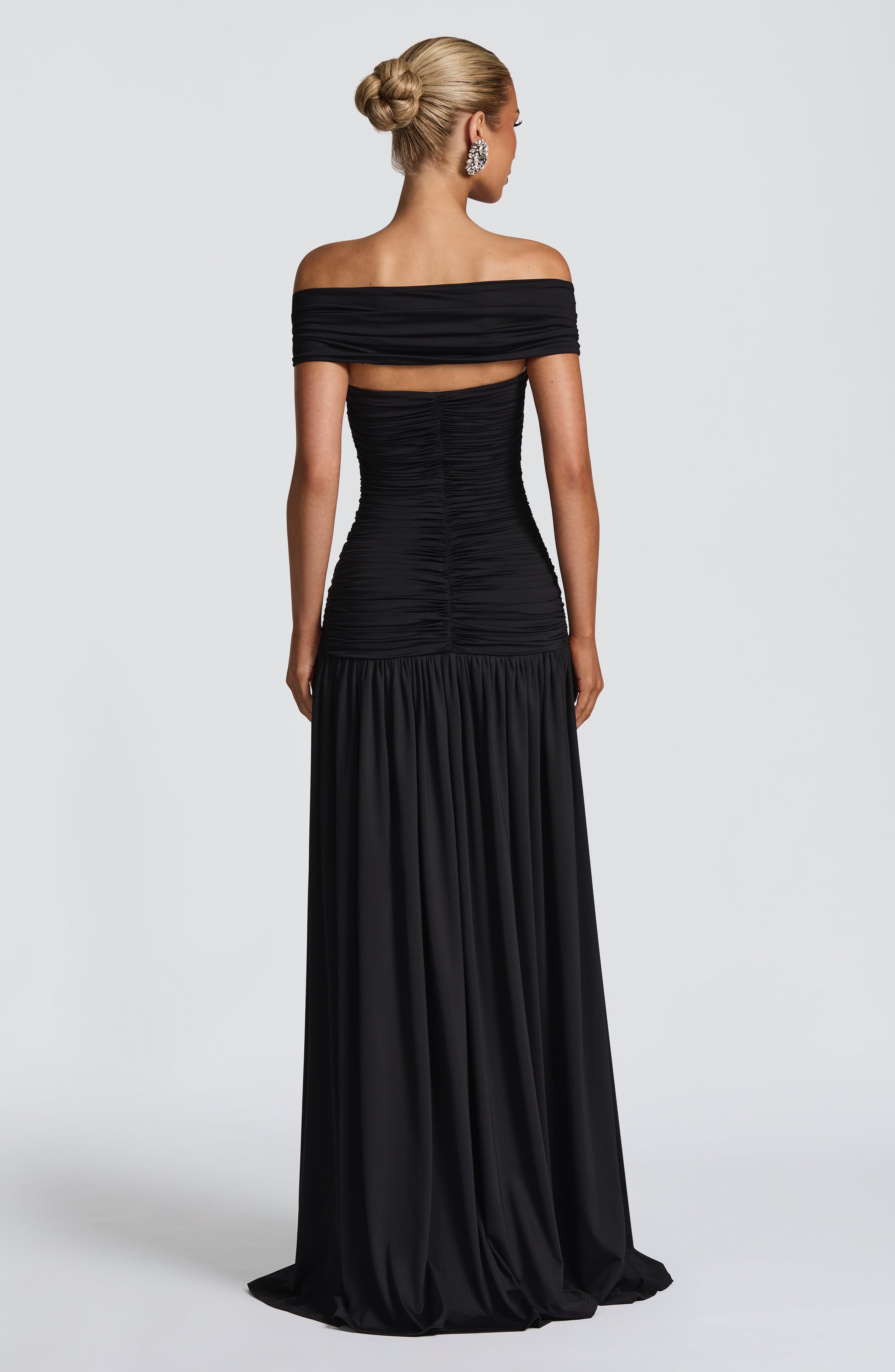 Kathryn Siyah Maxi Elbise