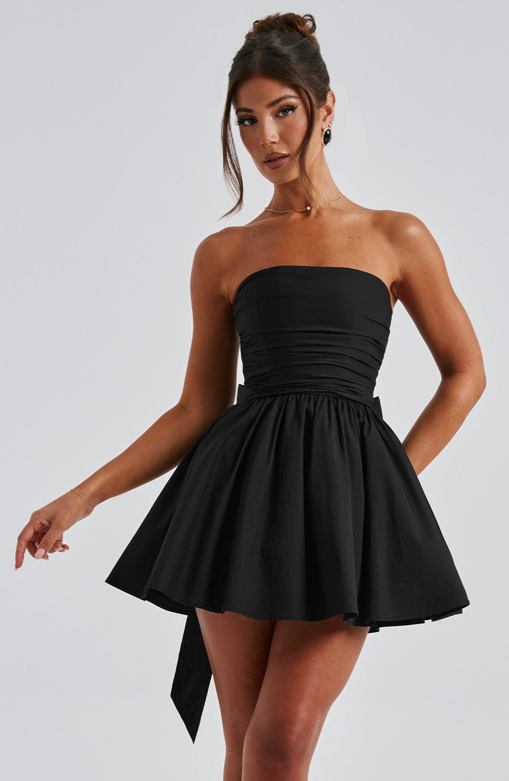Katrina Mini Siyah Elbise