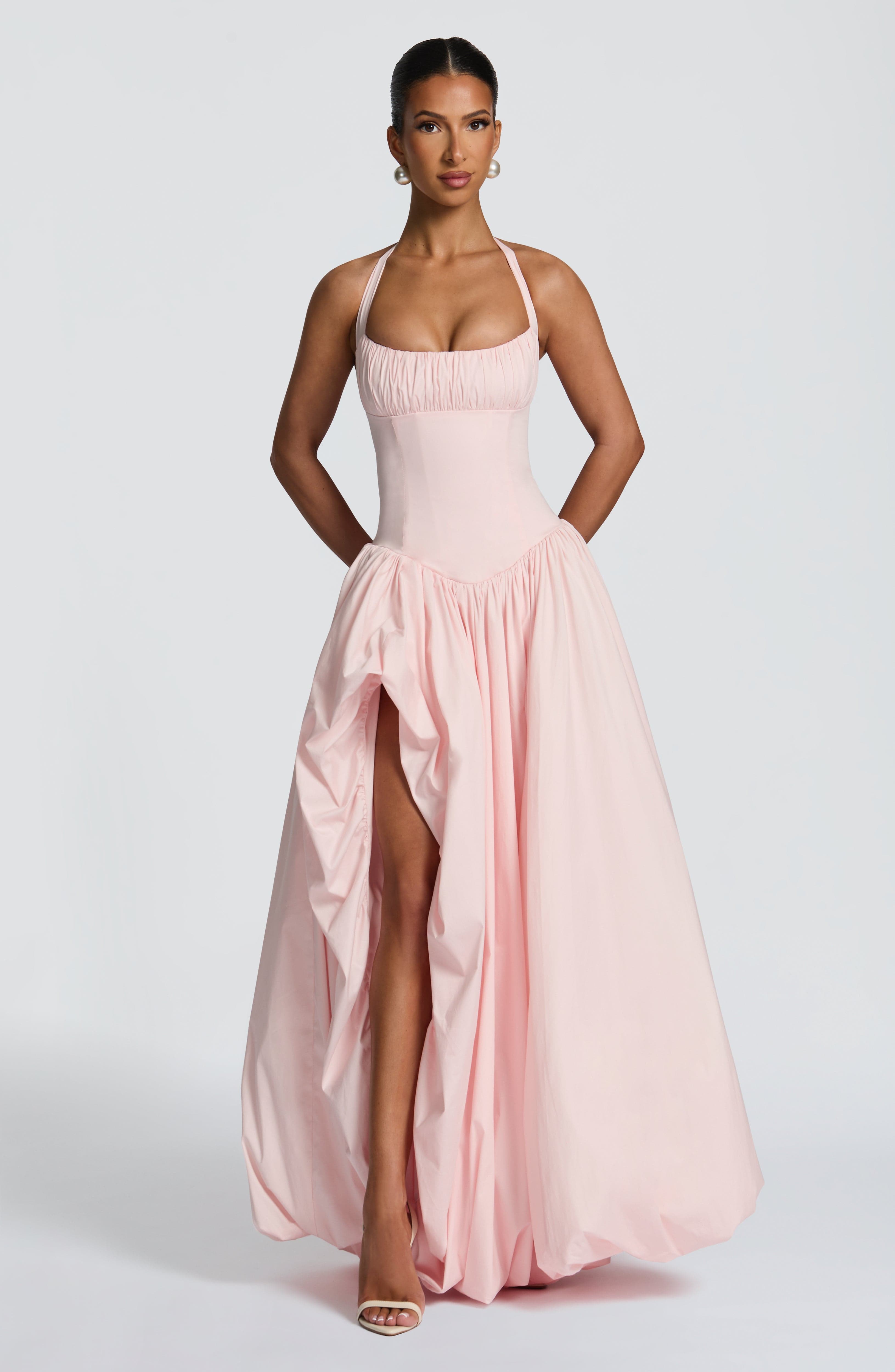 Keira Pembe Maxi Elbise