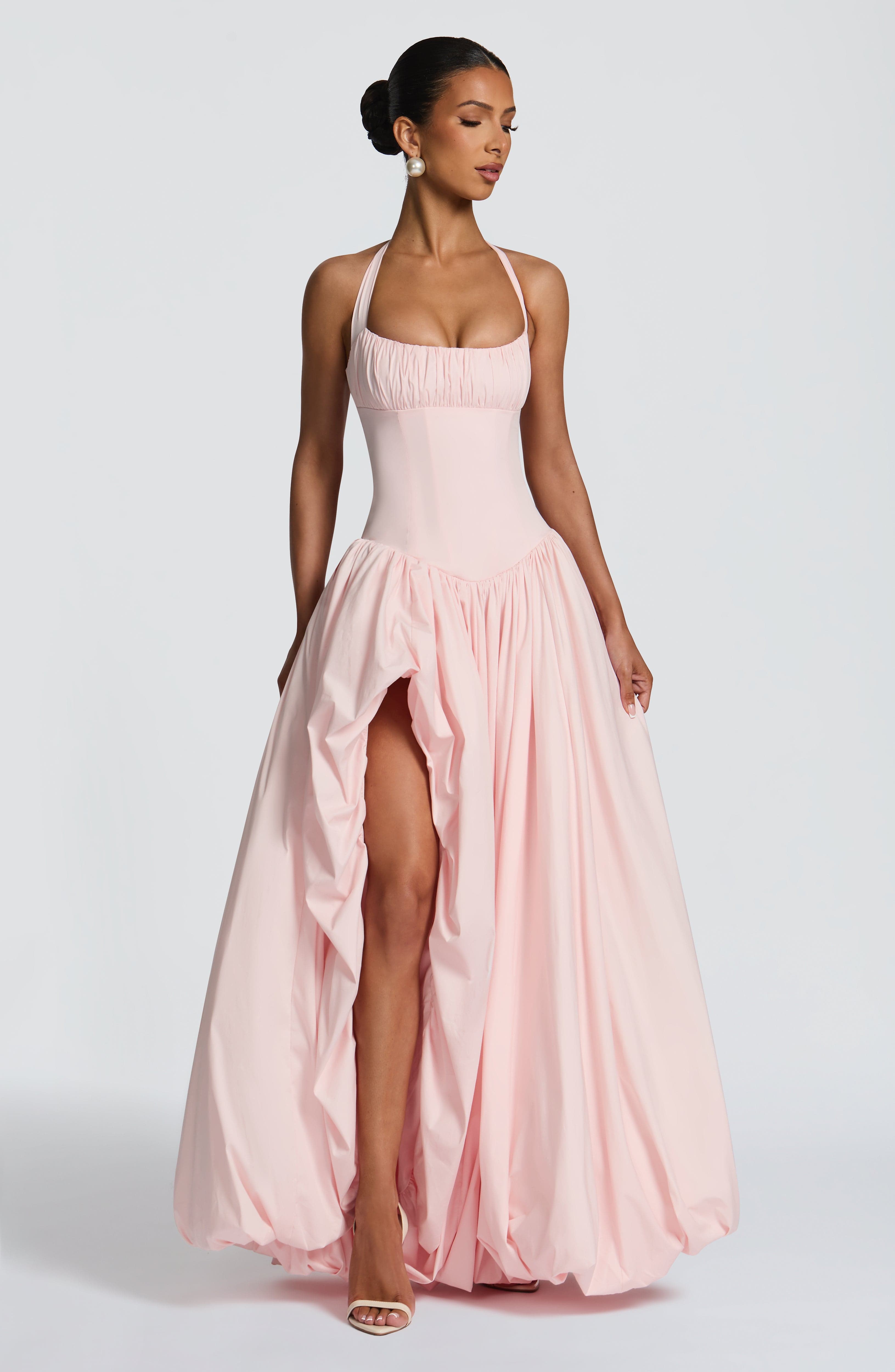 Keira Pembe Maxi Elbise