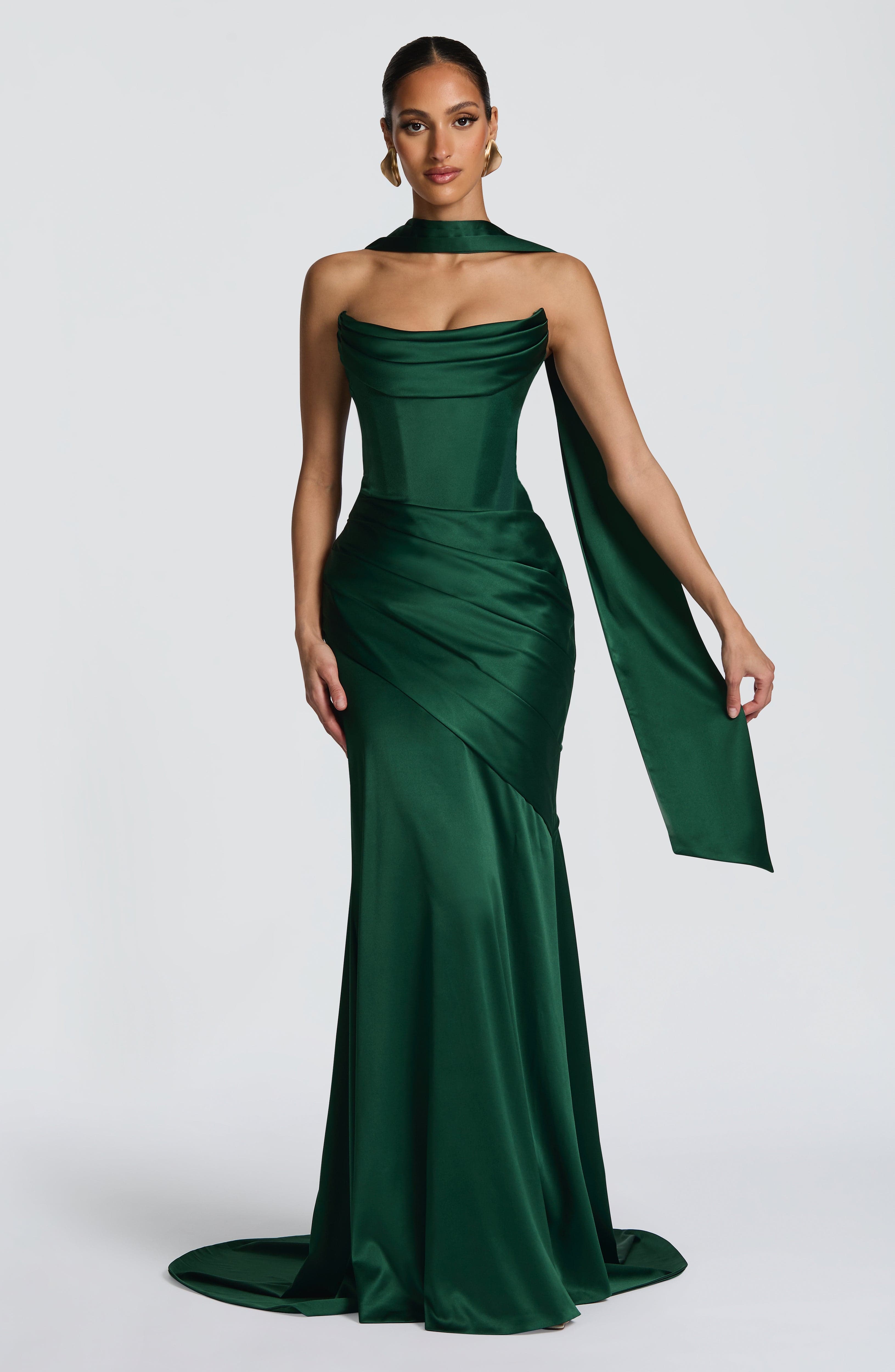 Kensington Zümrüt Maxi Elbise