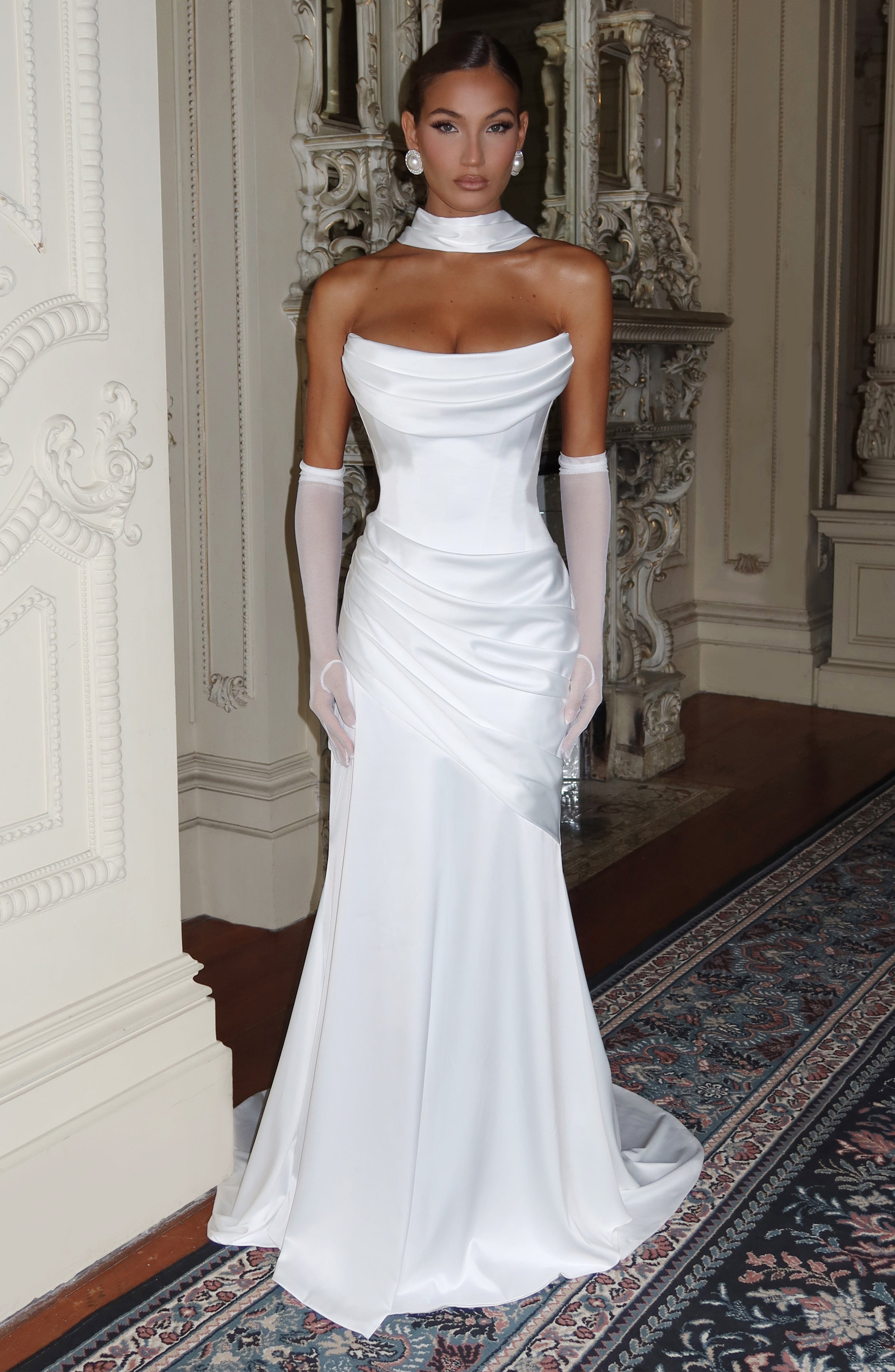 Kensington Maxi Ekru Elbise