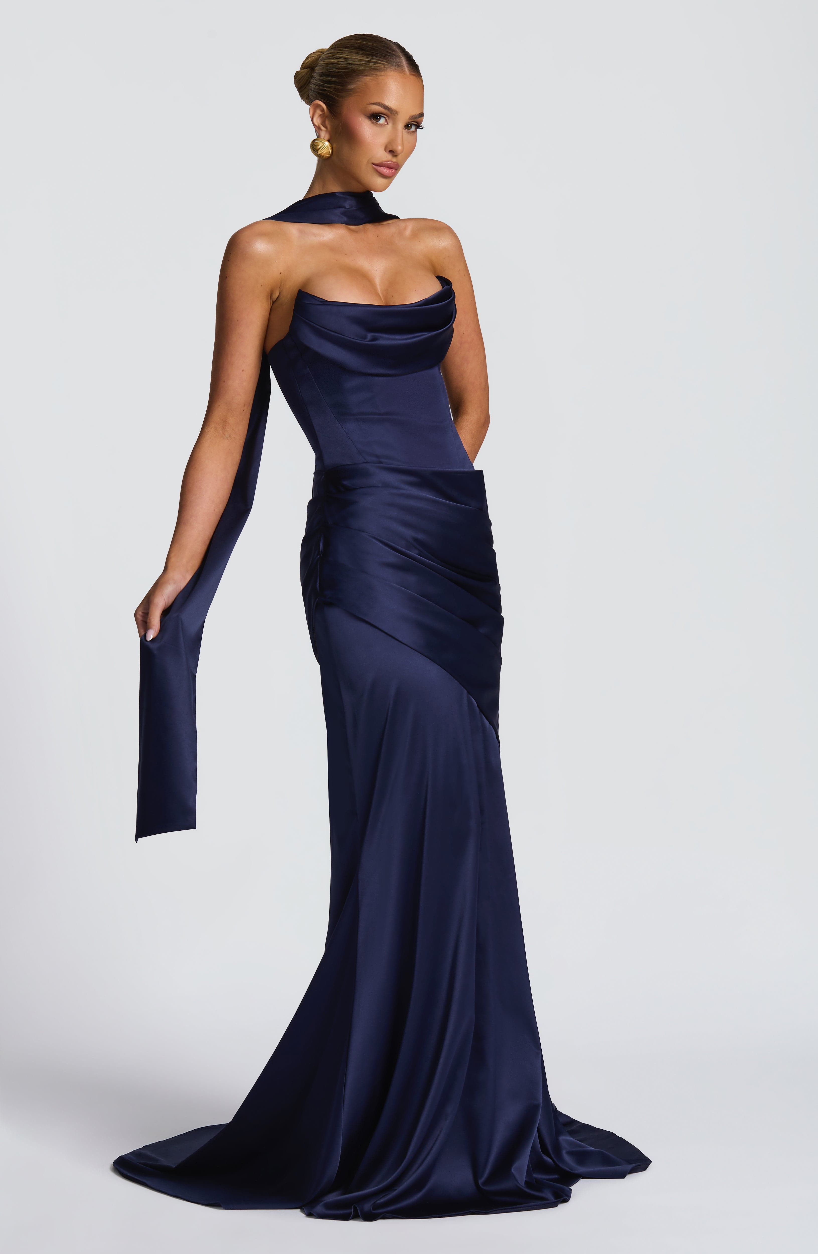 Kensington Lacivert Maxi Elbise
