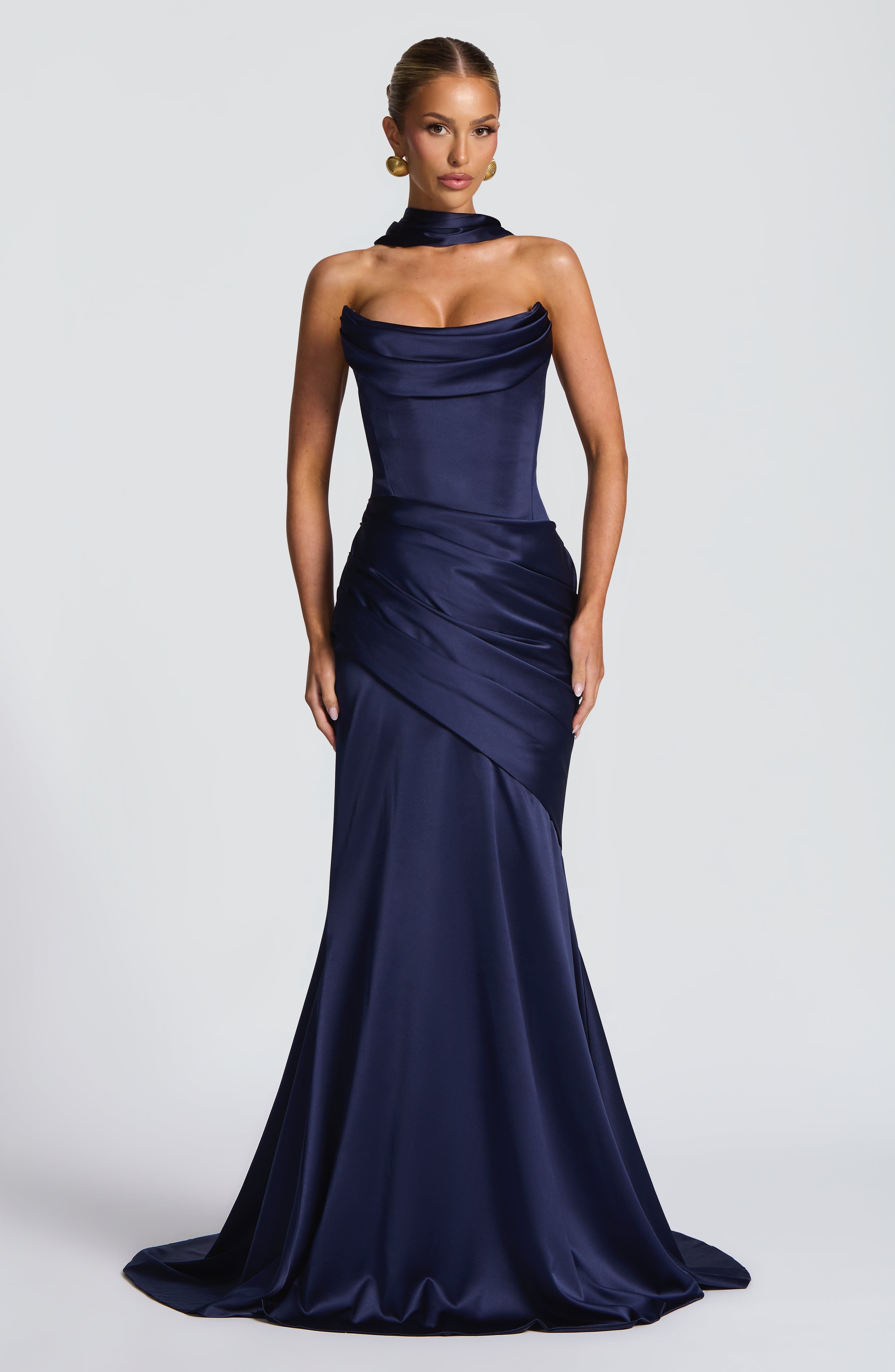 Kensington Lacivert Maxi Elbise