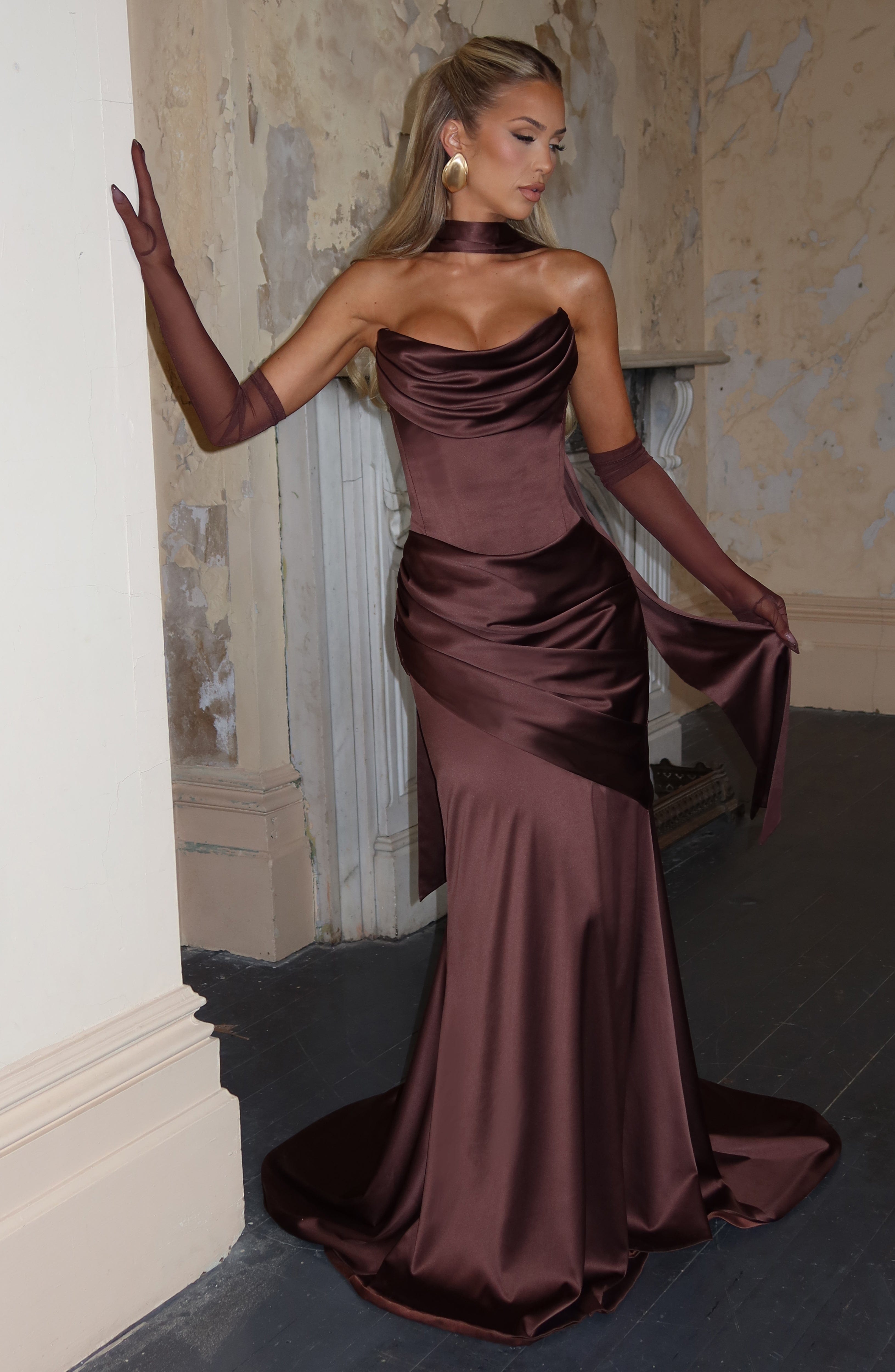 Kensington Maxi Erik Moru Elbise