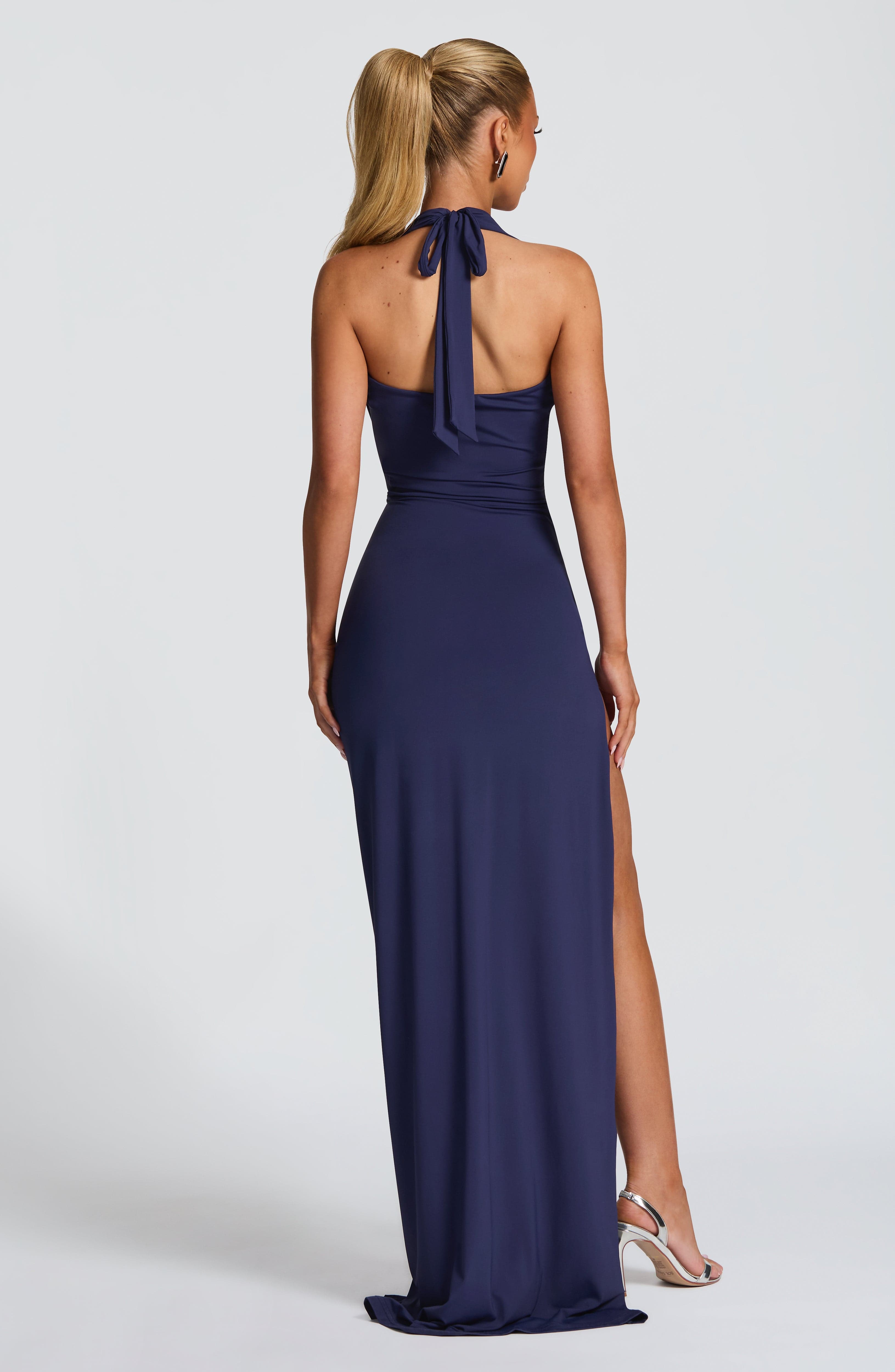 Kingsley Lacivert Maxi Elbise