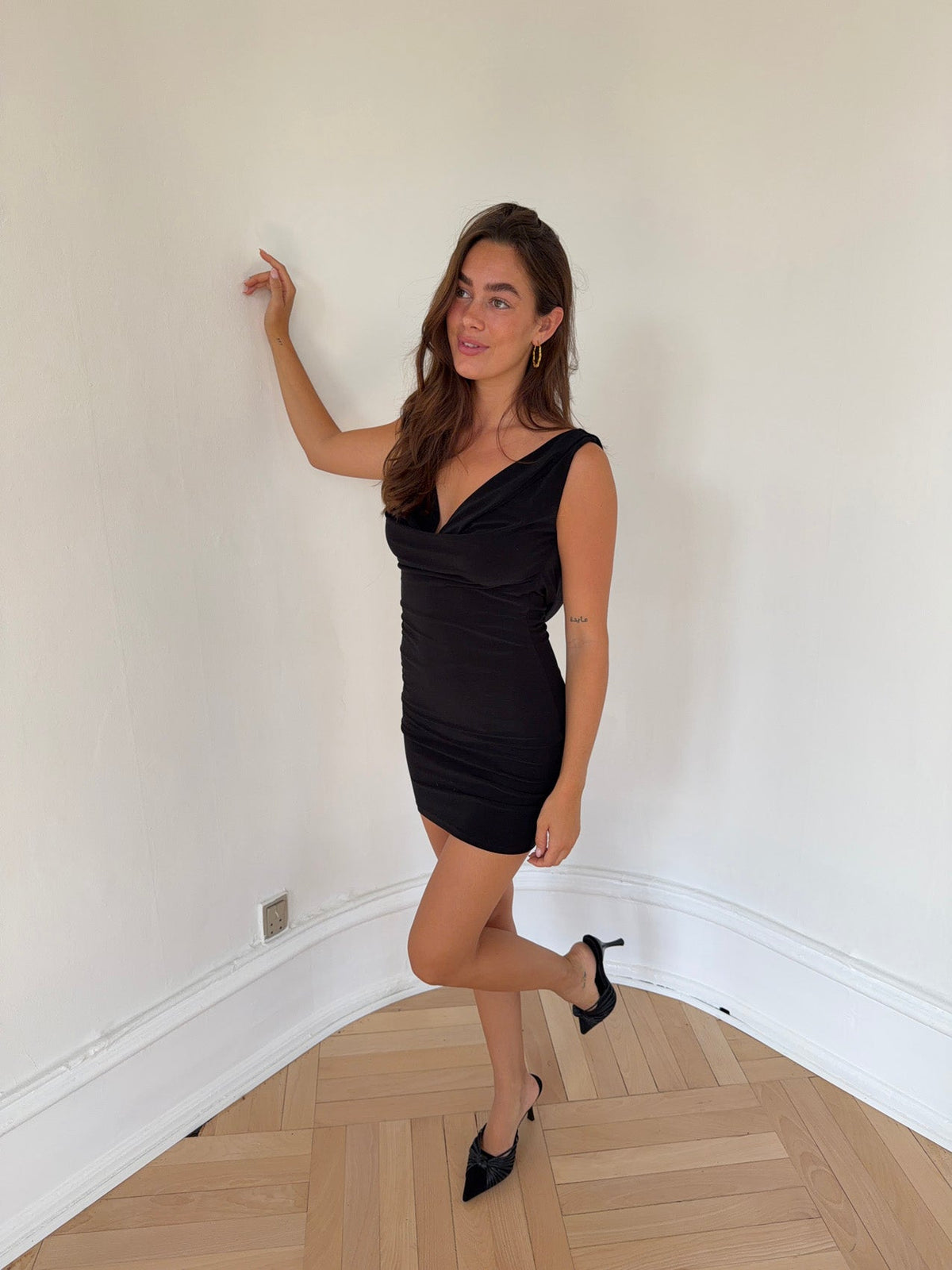 Floranne Siyah Elbise