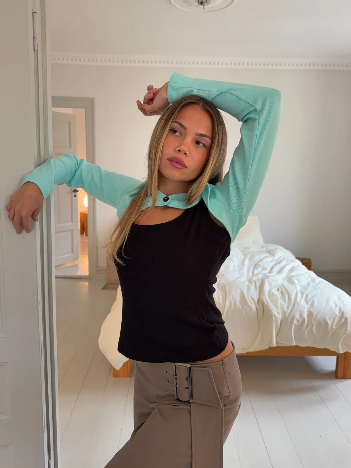 Tayla Katmanlı Bluz - Siyah