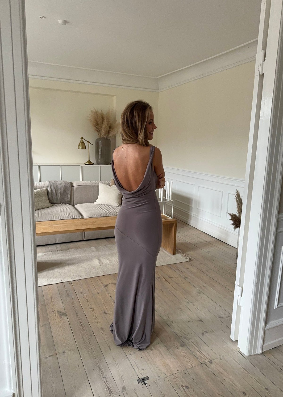 Flora Maxi Elbise - Taupe