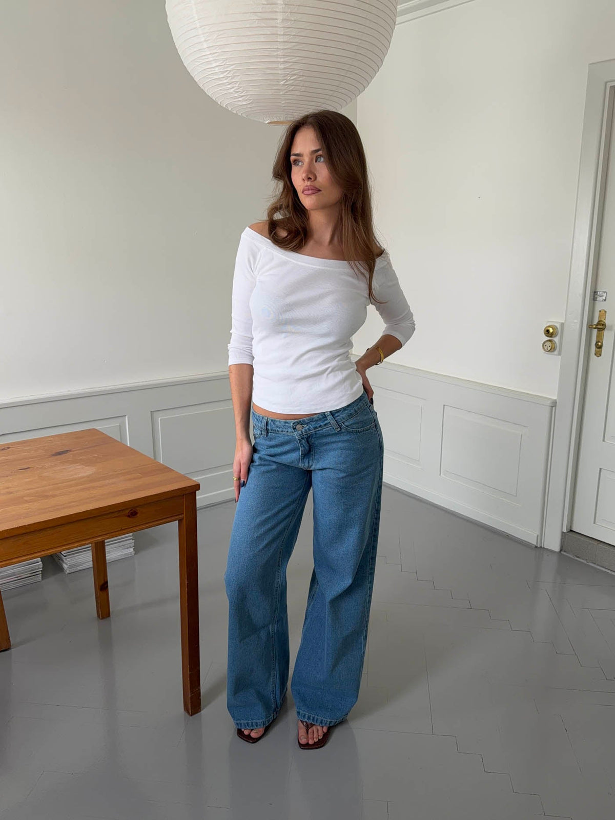 Ranya Mavi Düşük Bel Kot Pantolon