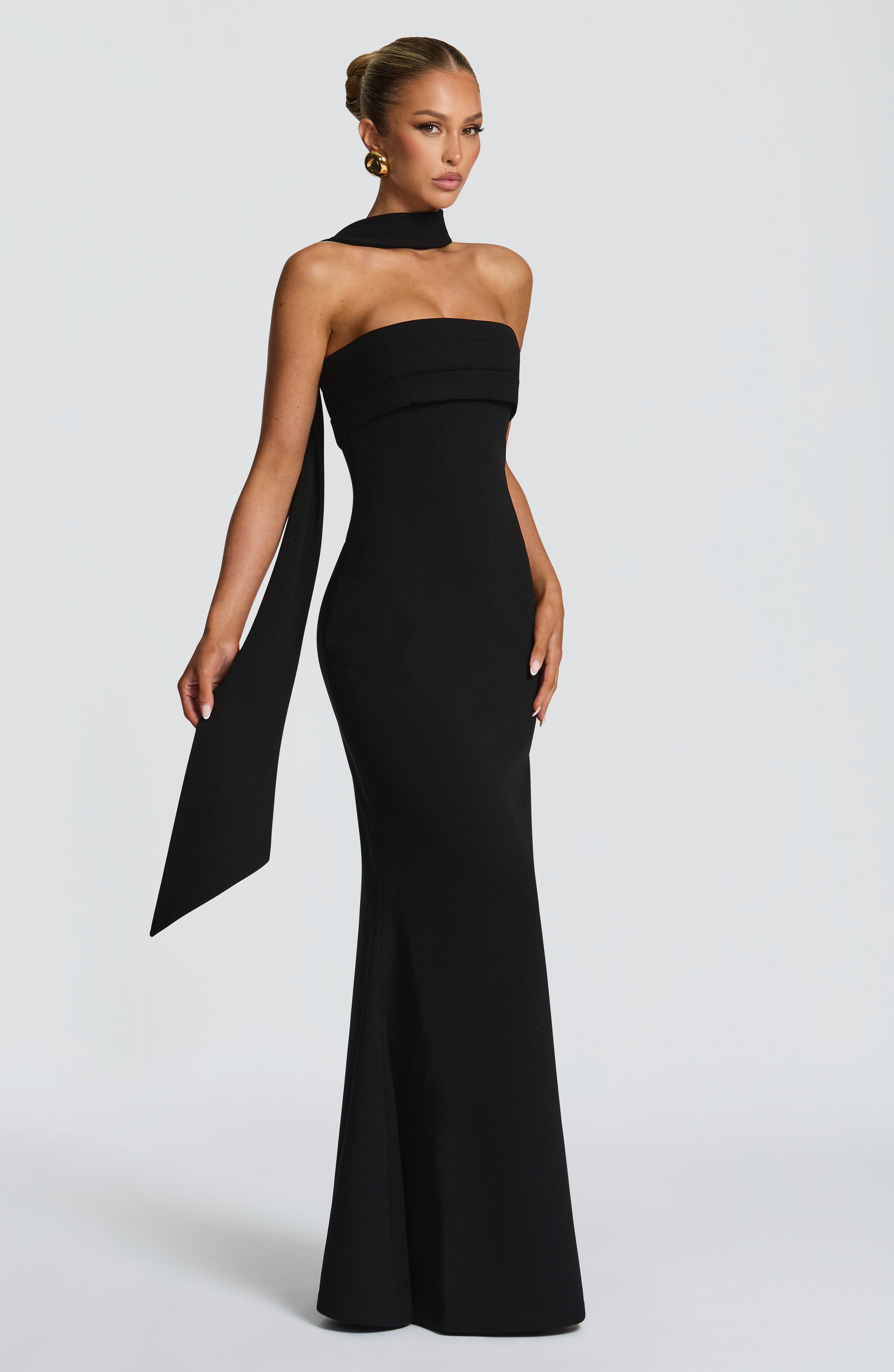 Leura Siyah Maxi Elbise
