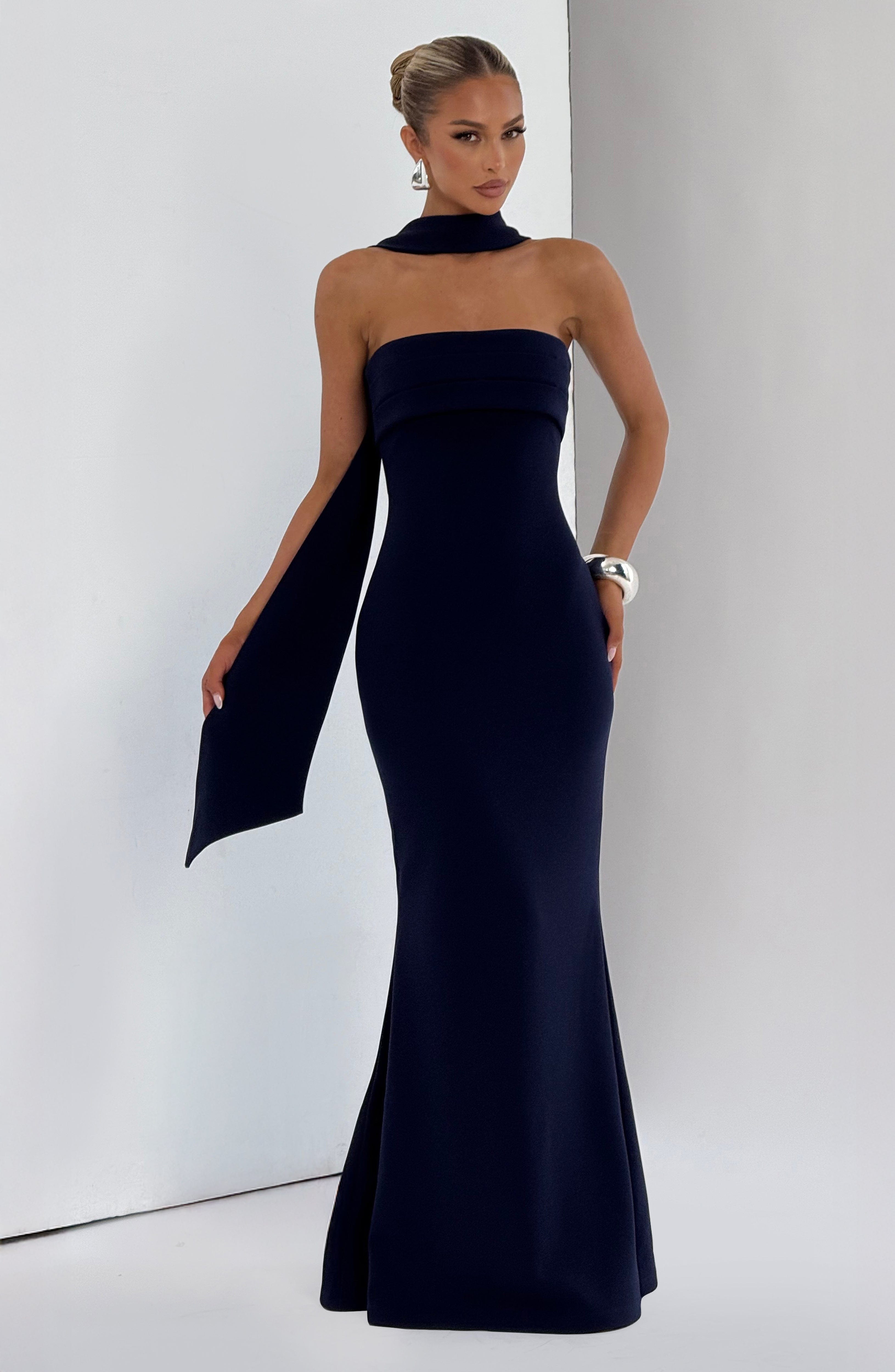Leura Lacivert Maxi Elbise