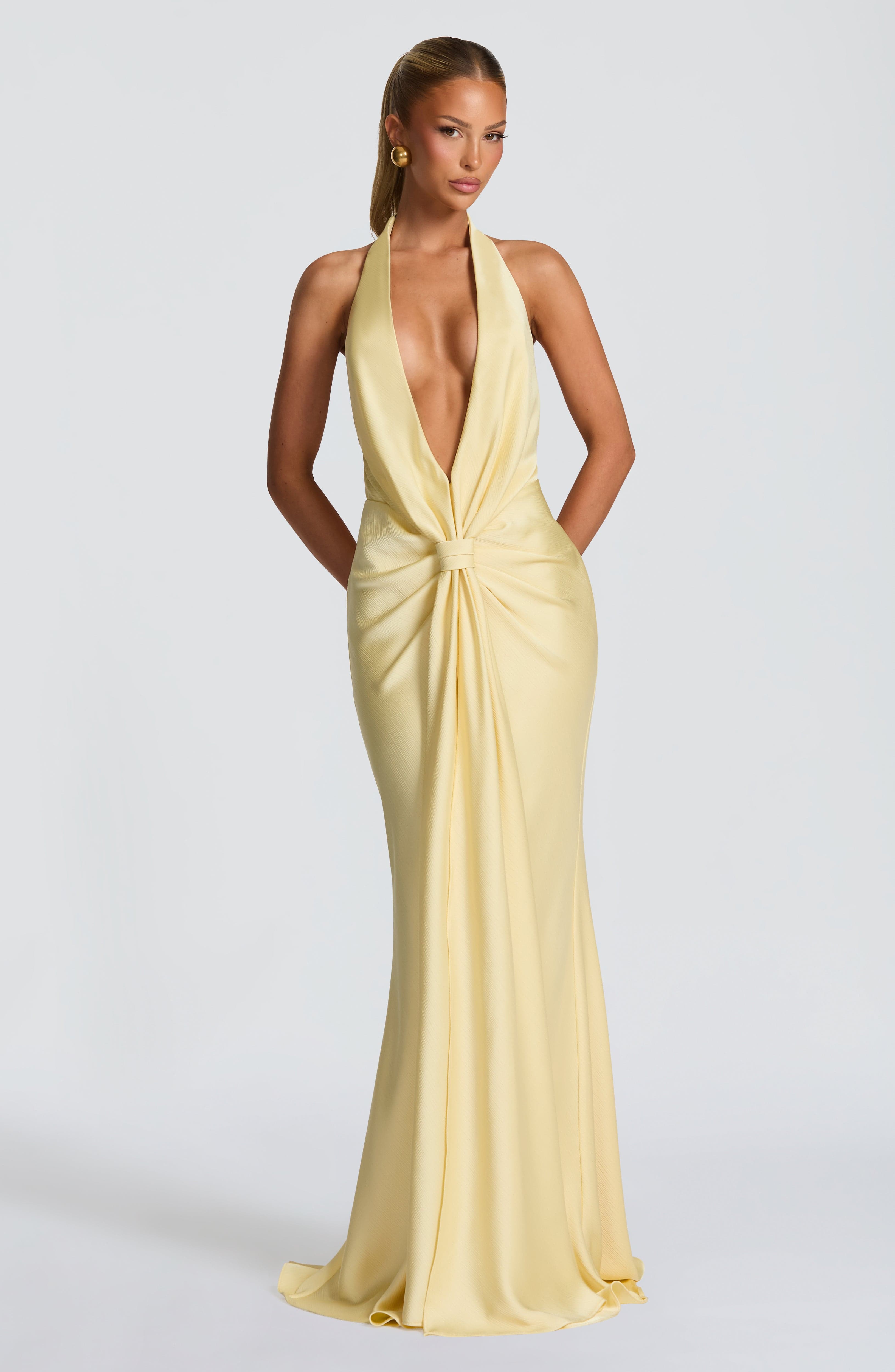Linette Limon Limon Sarısı Maxi Elbise
