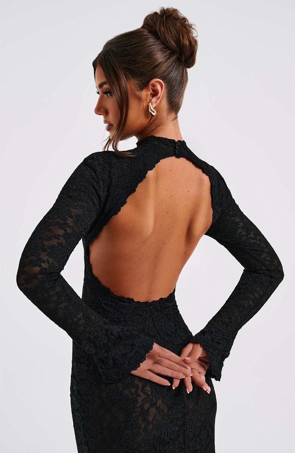Lourdes Siyah Maxi Elbise