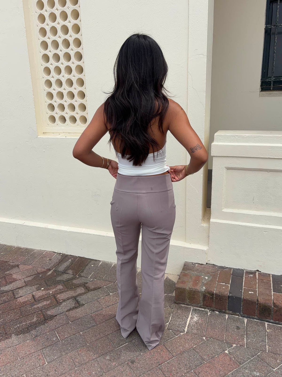 Adelita Düşük Bel Pantolon - Taupe