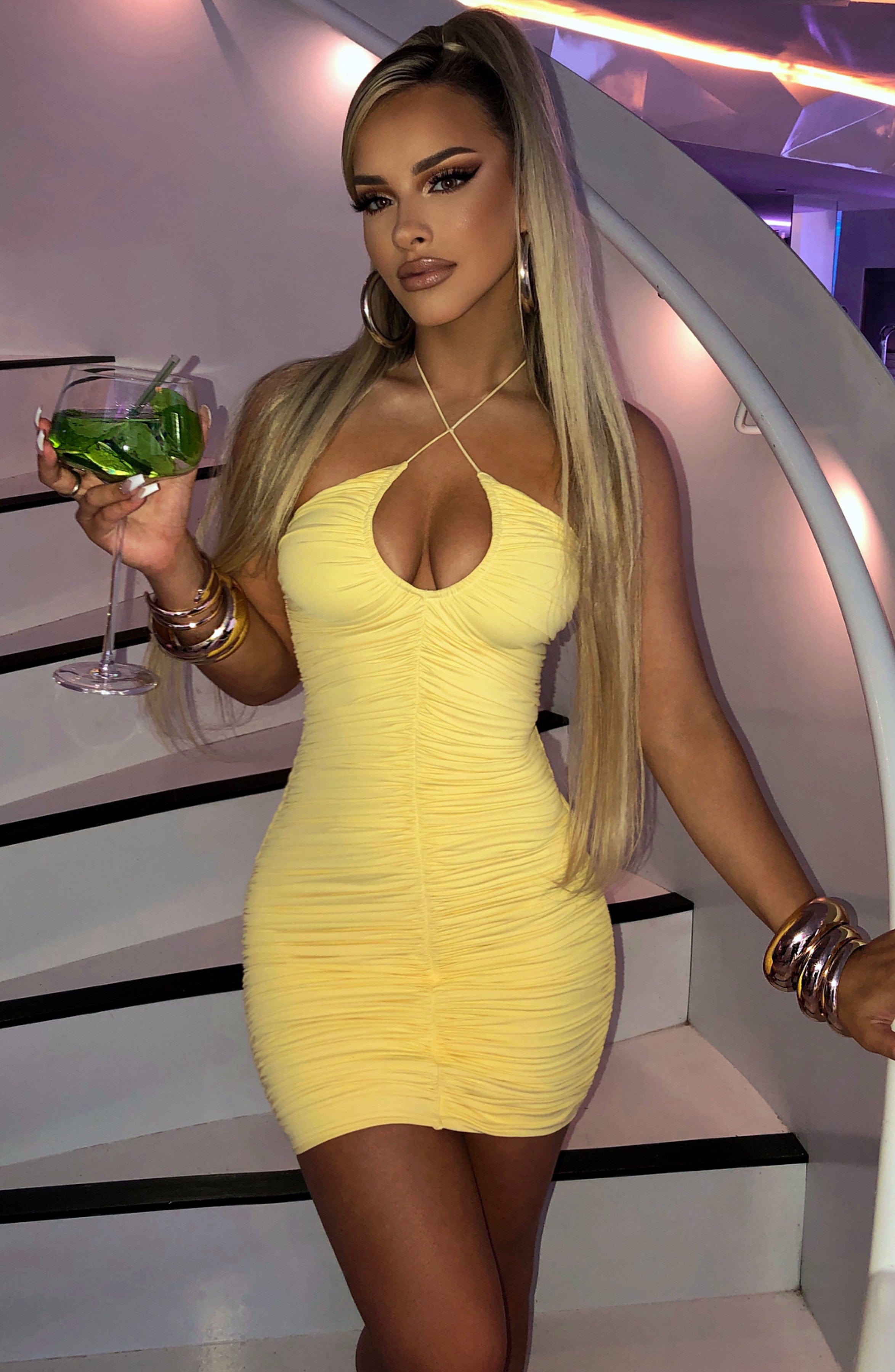 Luci Mini Limon Sarısı Elbise