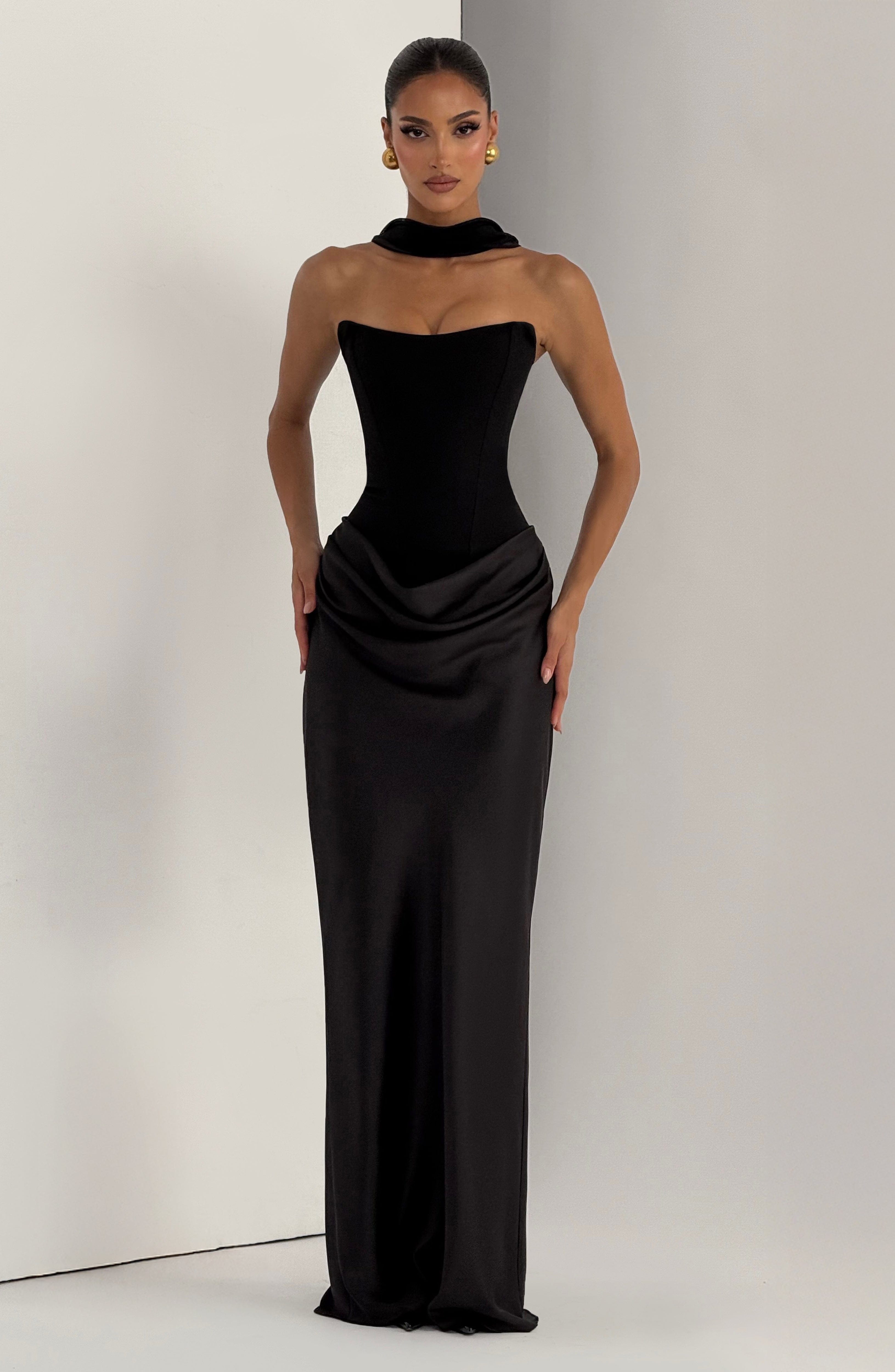 Maggie Maxi Siyah Elbise