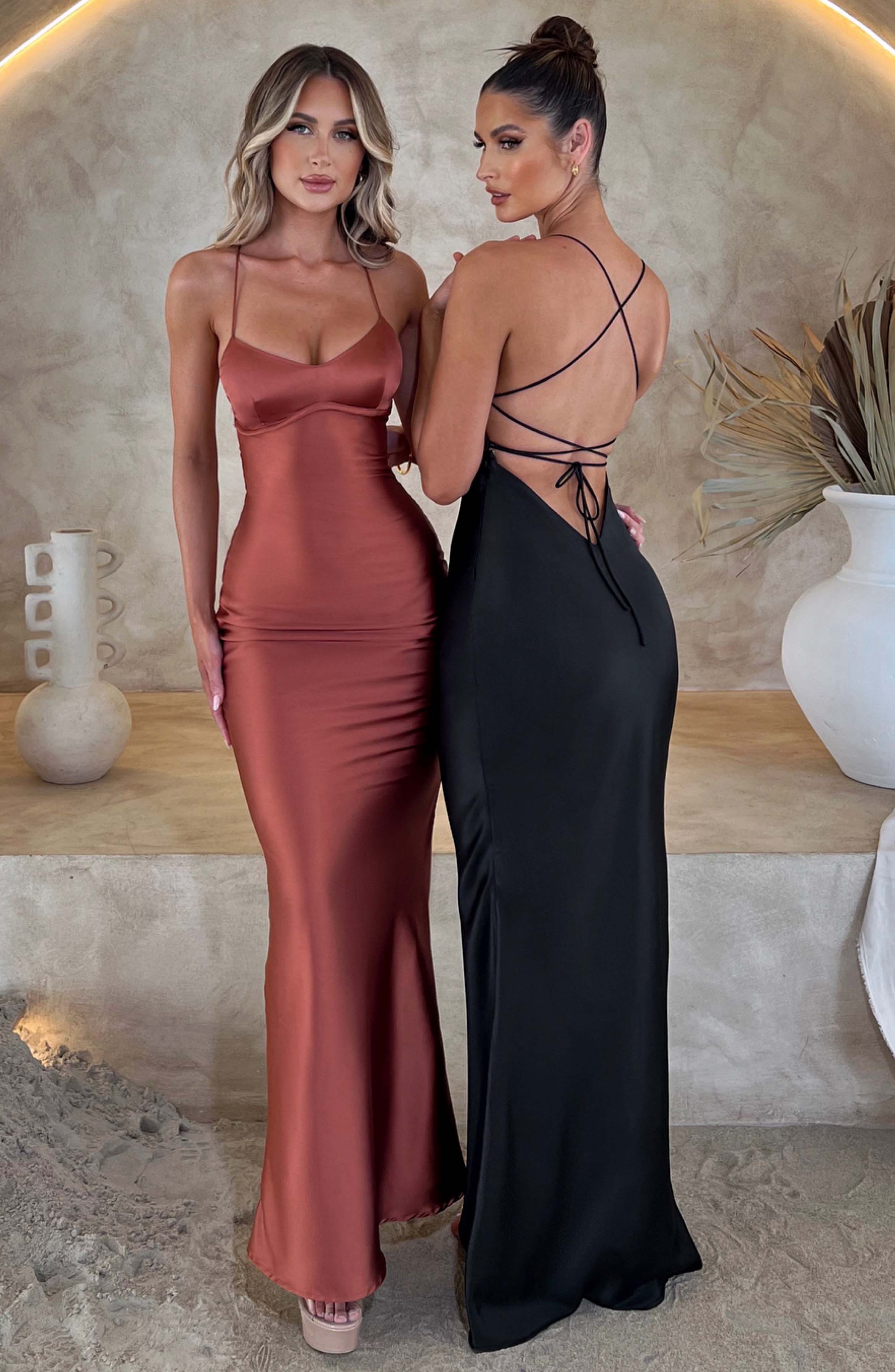 Malika Siyah Maxi Elbise