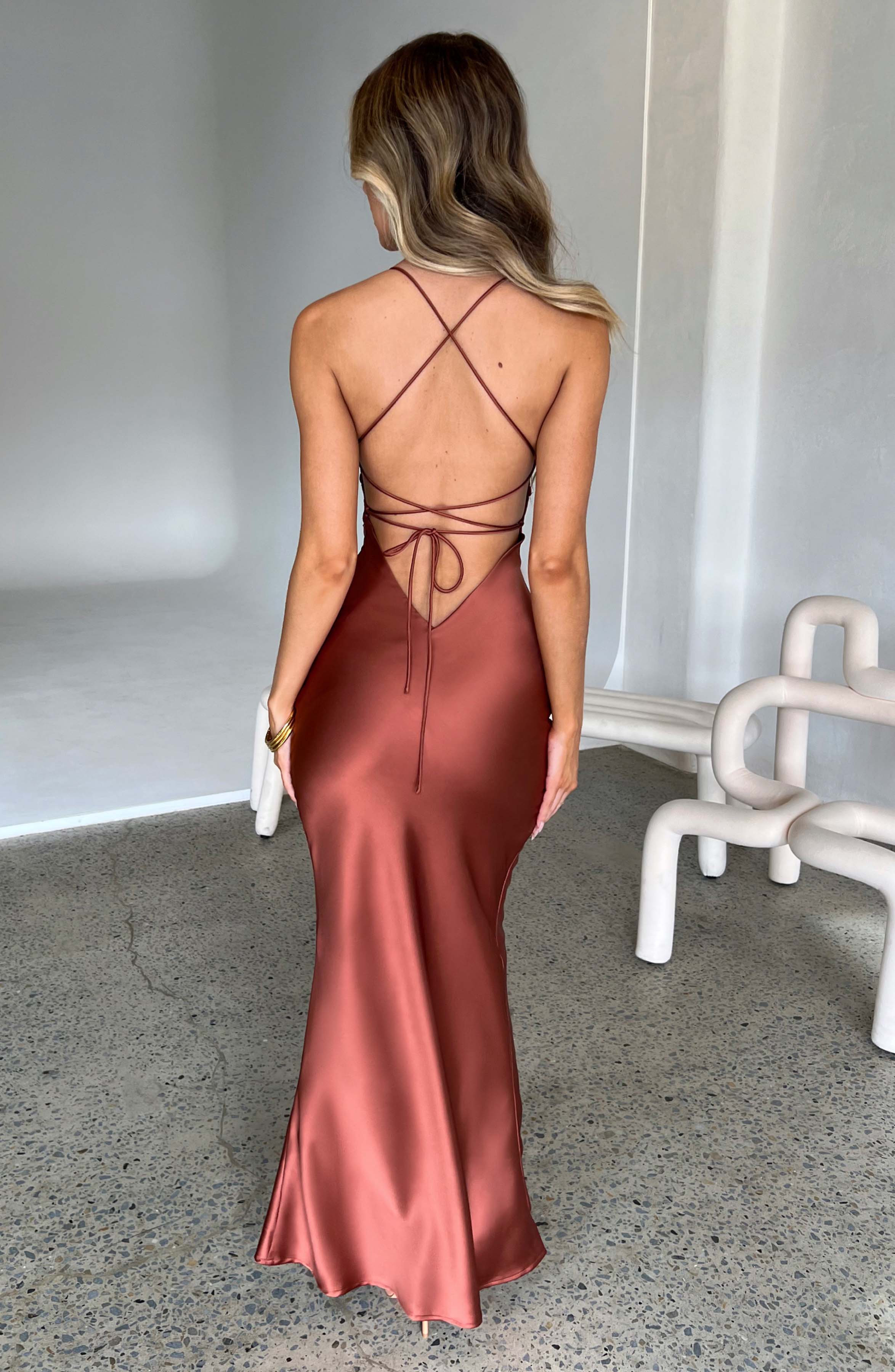 Malika Kızıl Maxi Elbise