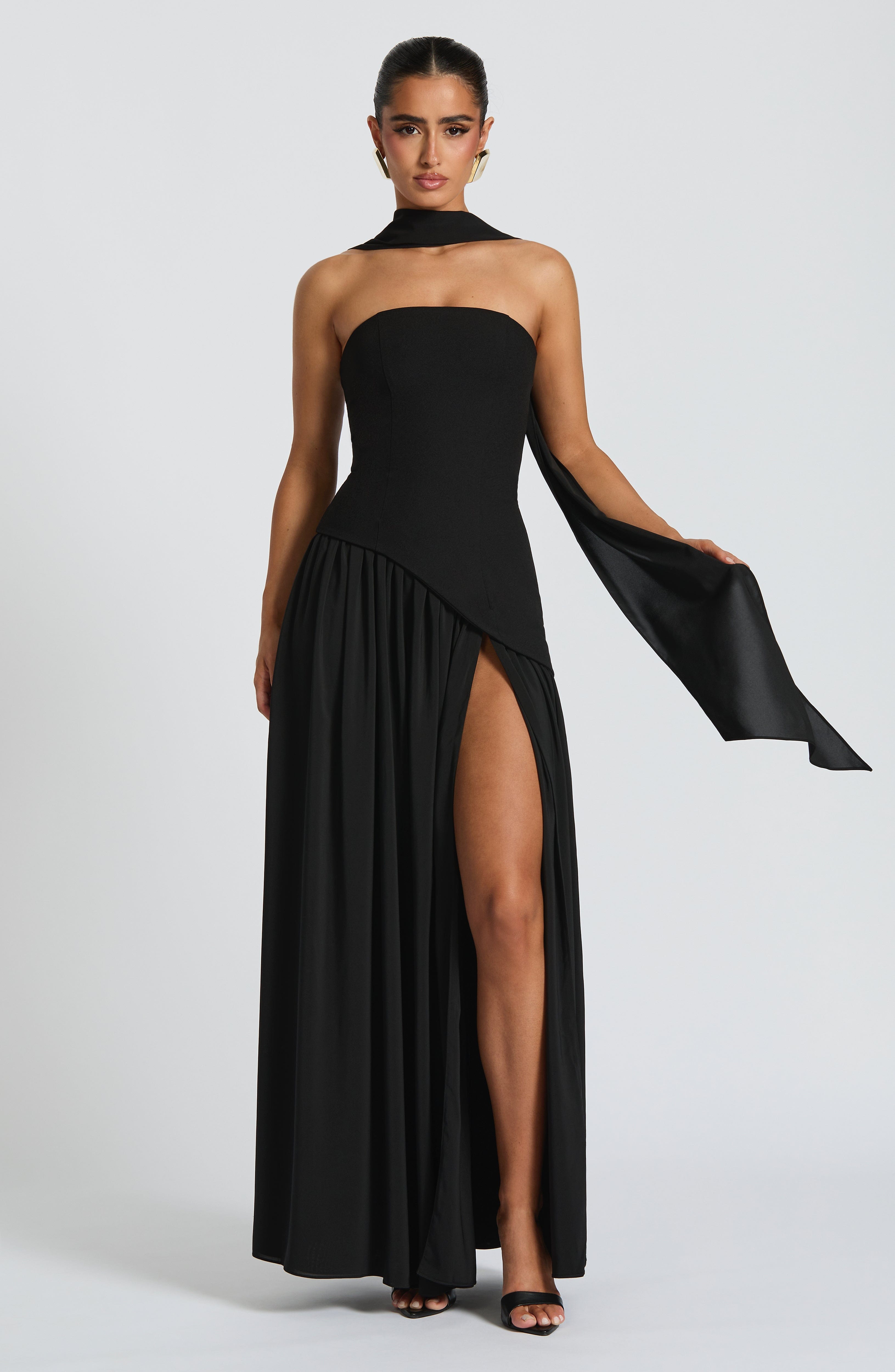 Maliyah Maxi Elbise – Siyah