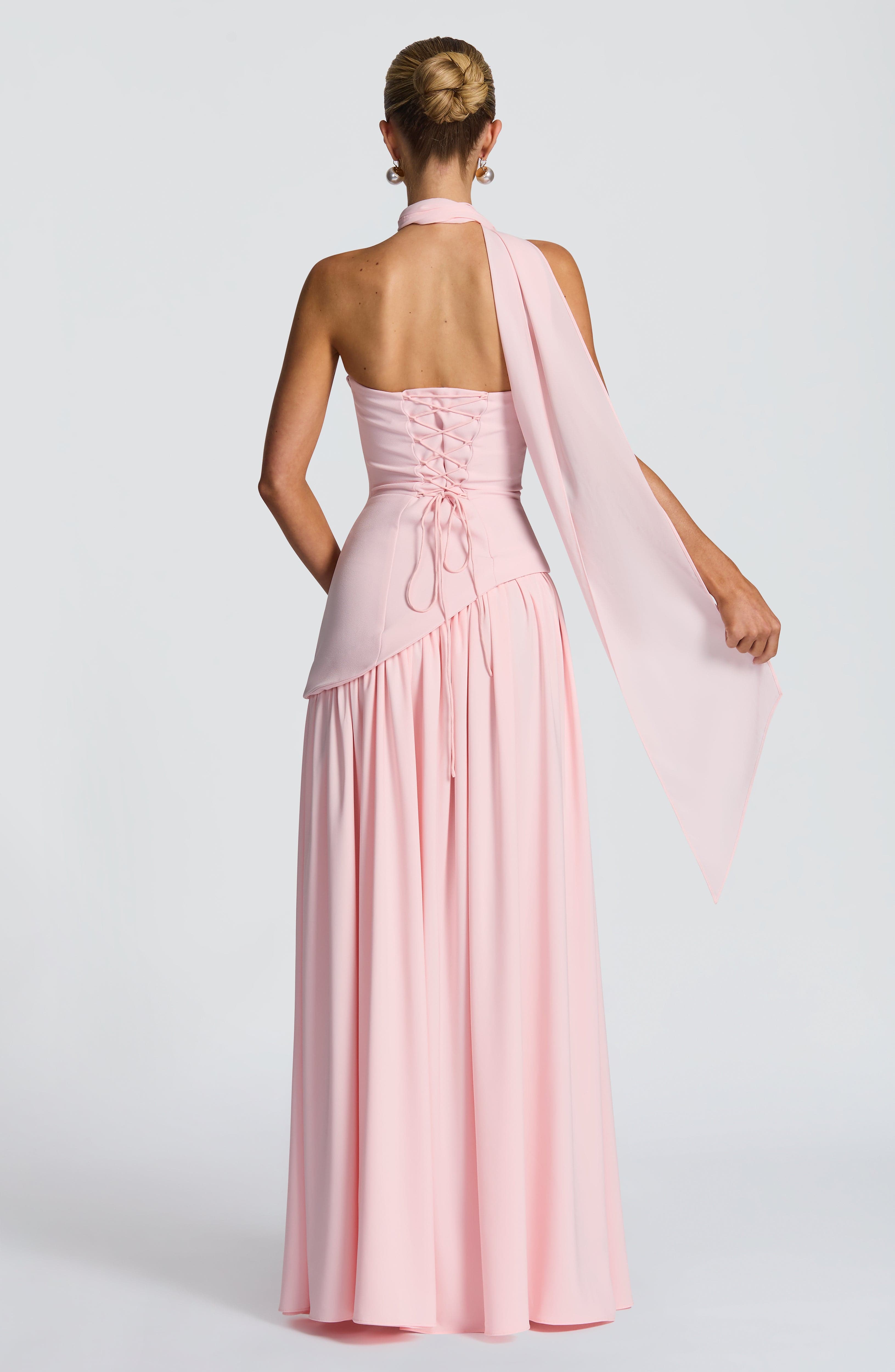 Maliyah Maxi Elbise – Pudra Pembe