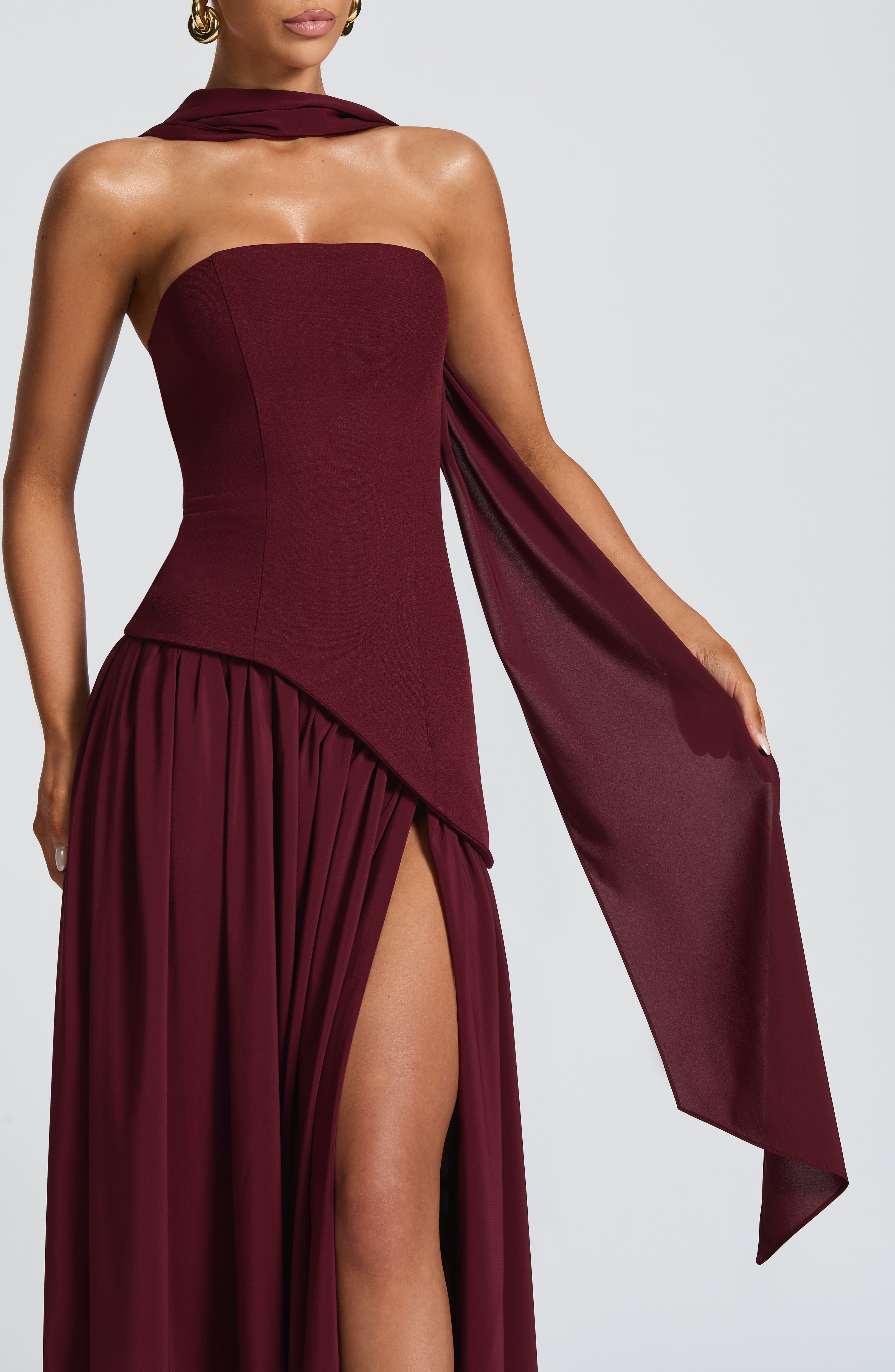 Maliyah Maxi Kiraz Elbise
