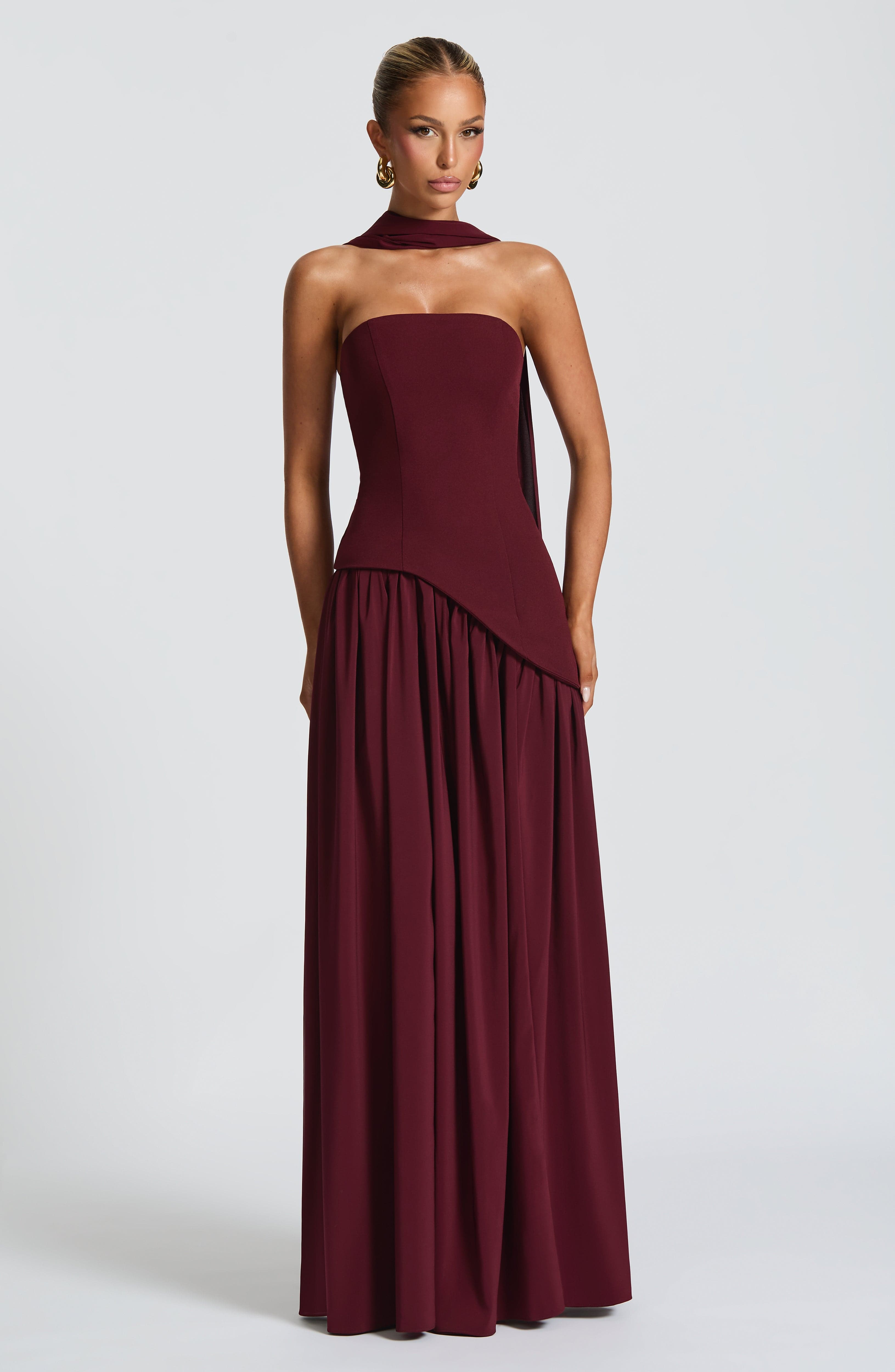Maliyah Maxi Kiraz Elbise