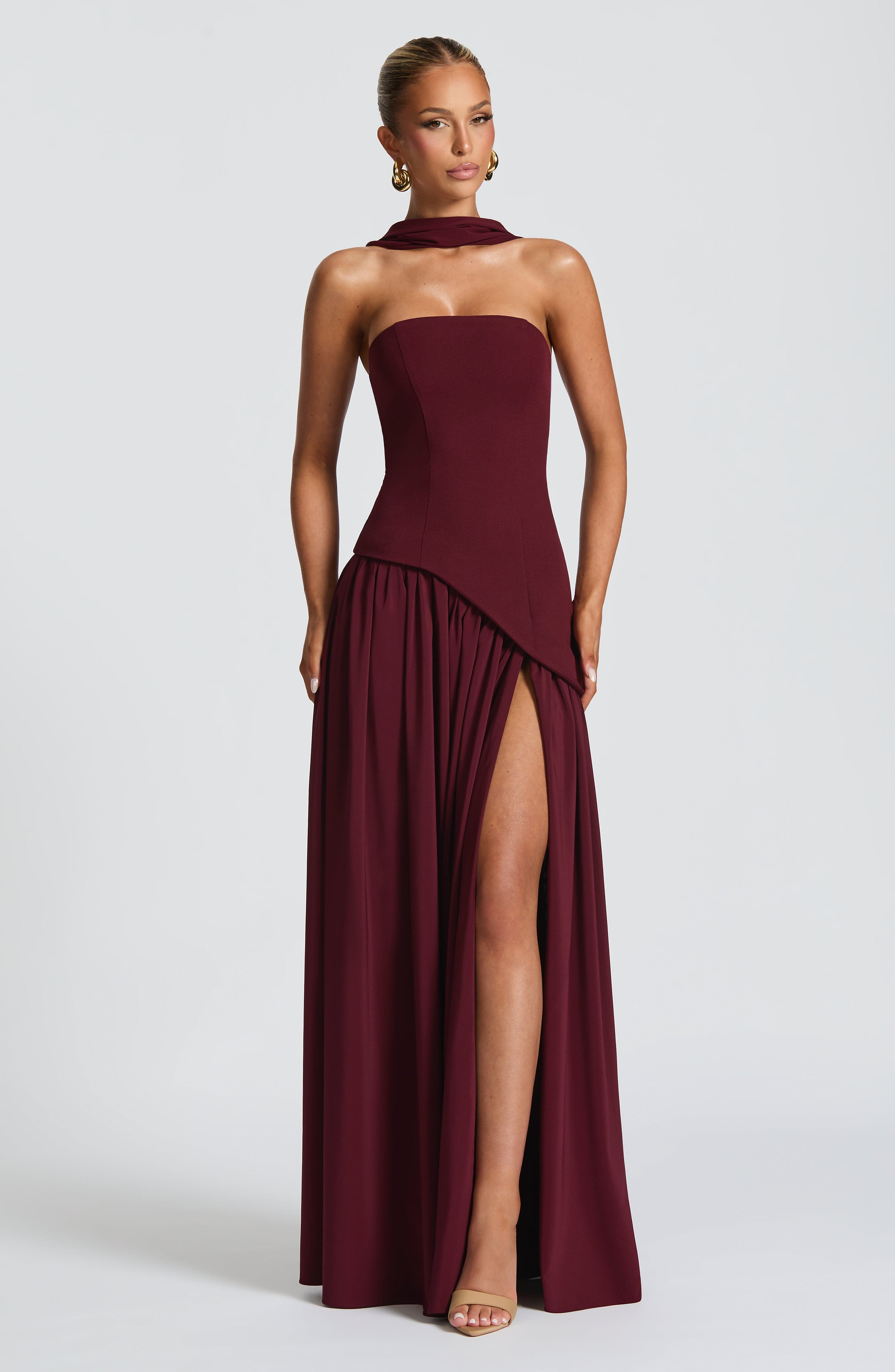 Maliyah Maxi Kiraz Elbise