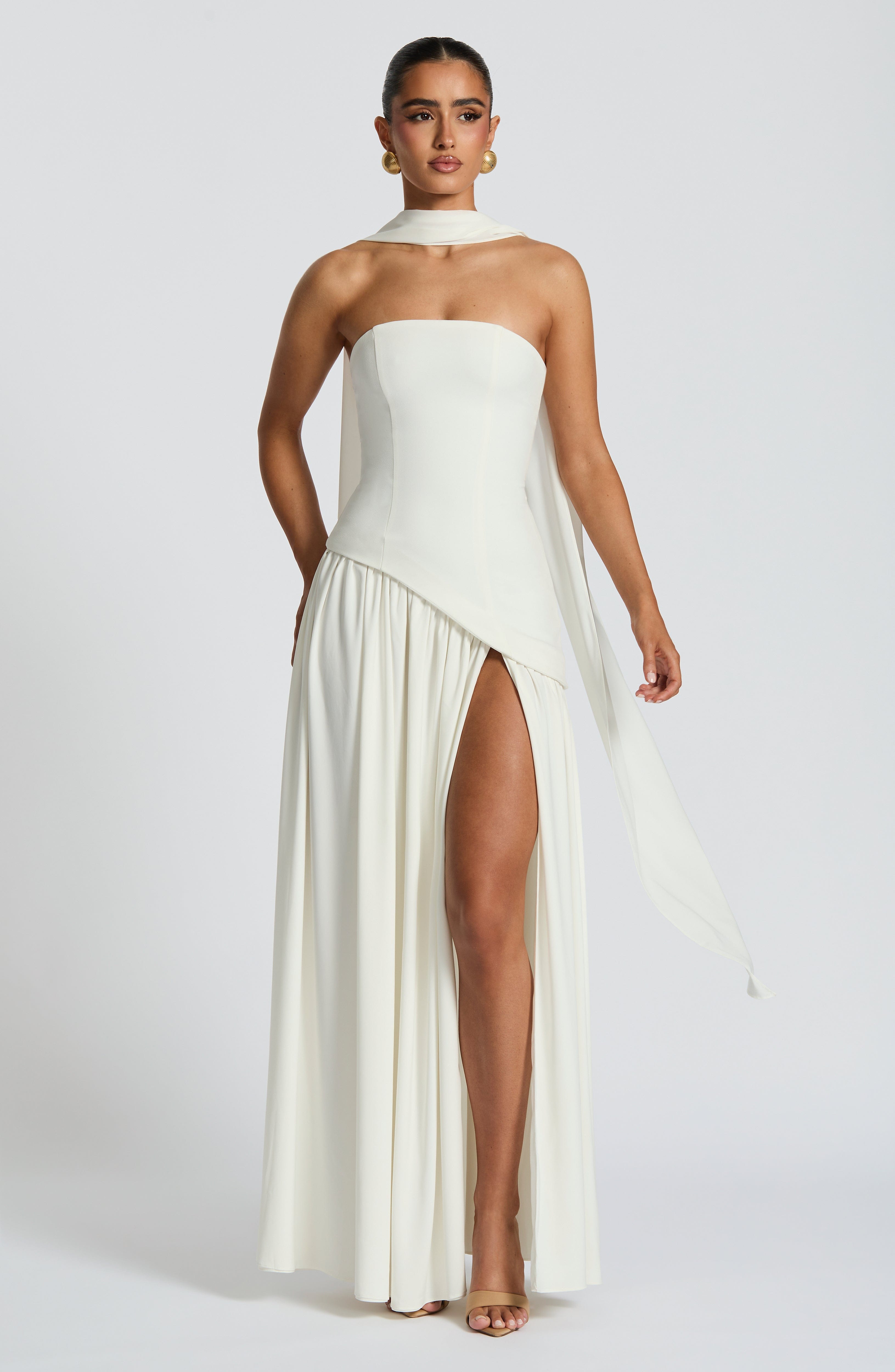 Maliyah Maxi Elbise – Fildişi