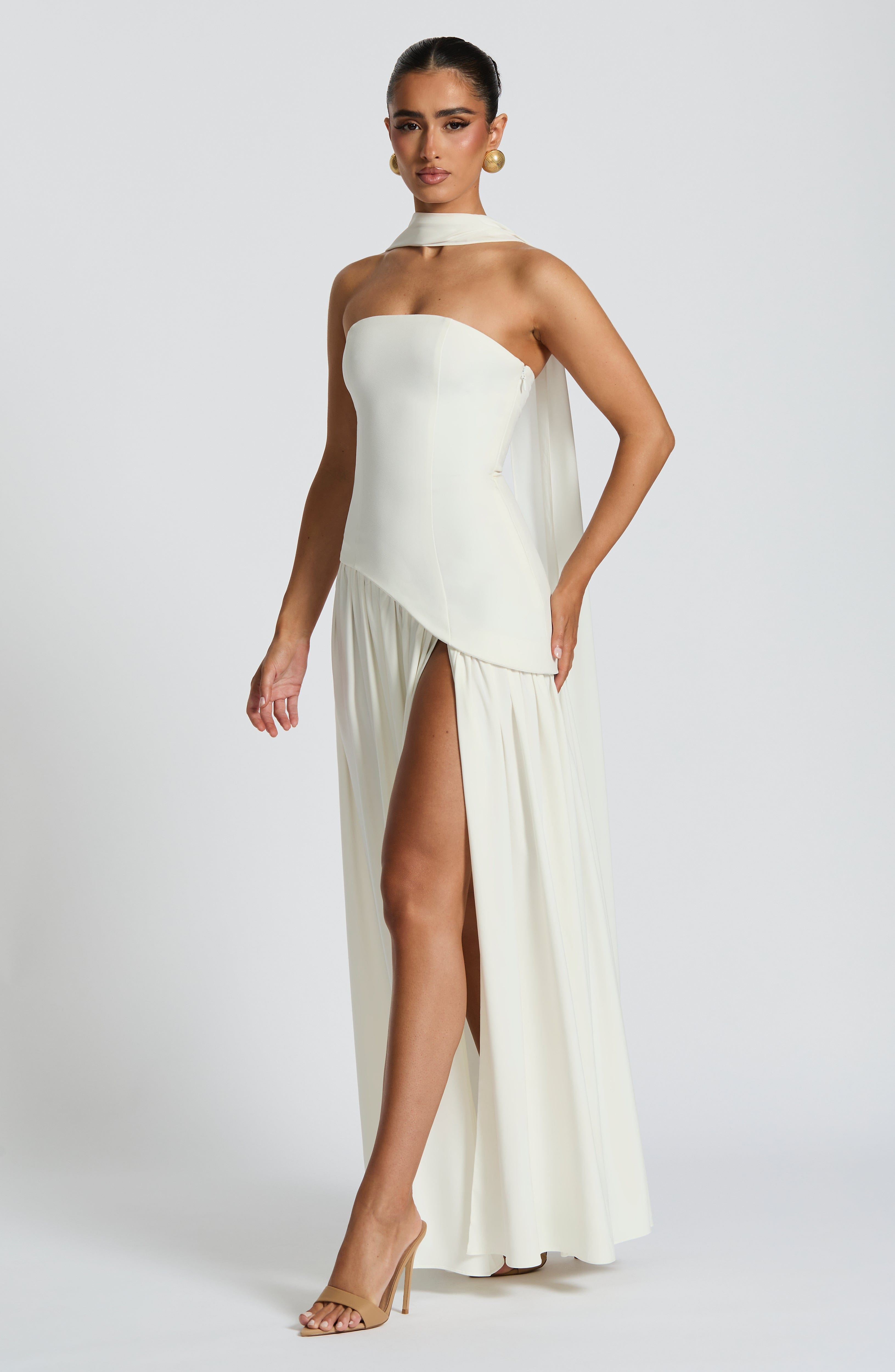 Maliyah Maxi Elbise – Fildişi