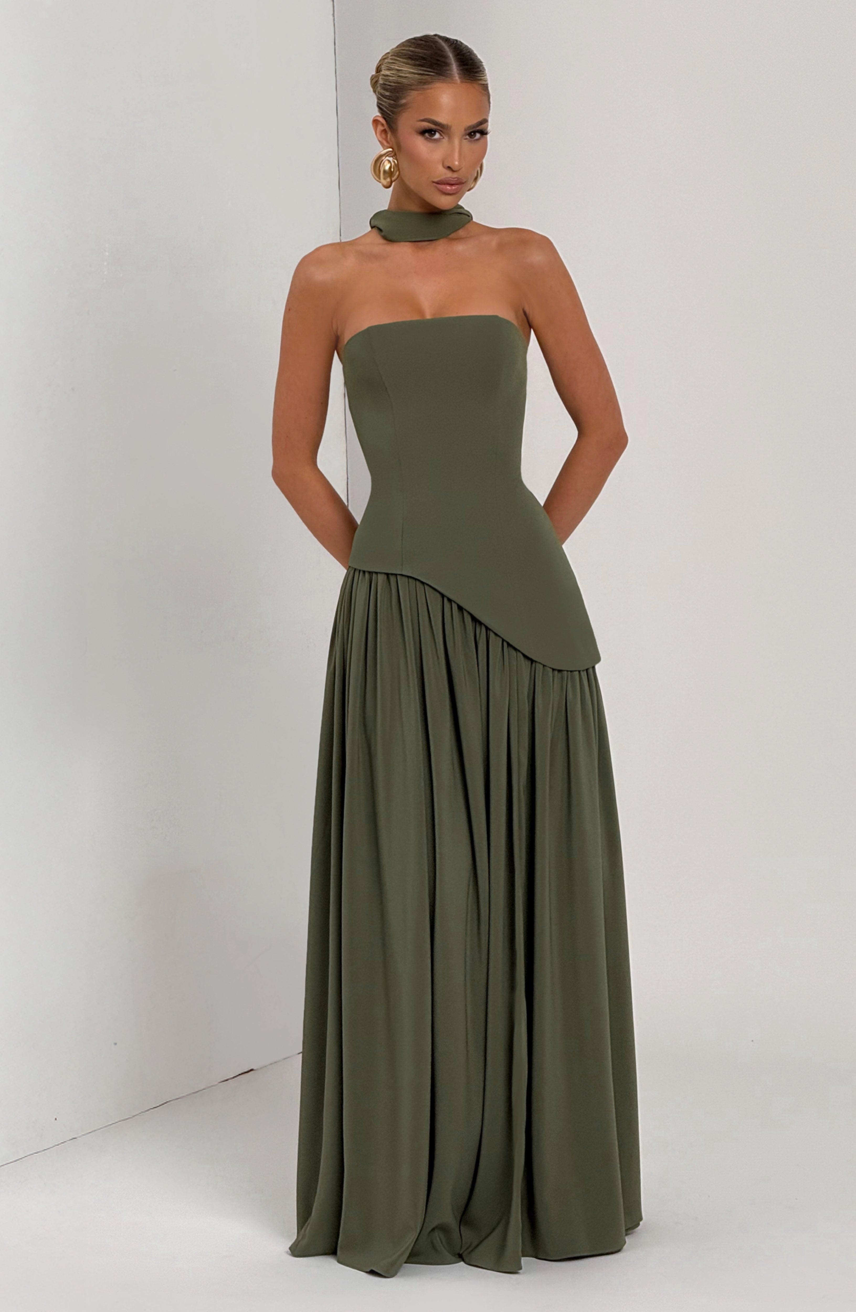 Maliyah Haki Maxi Elbise