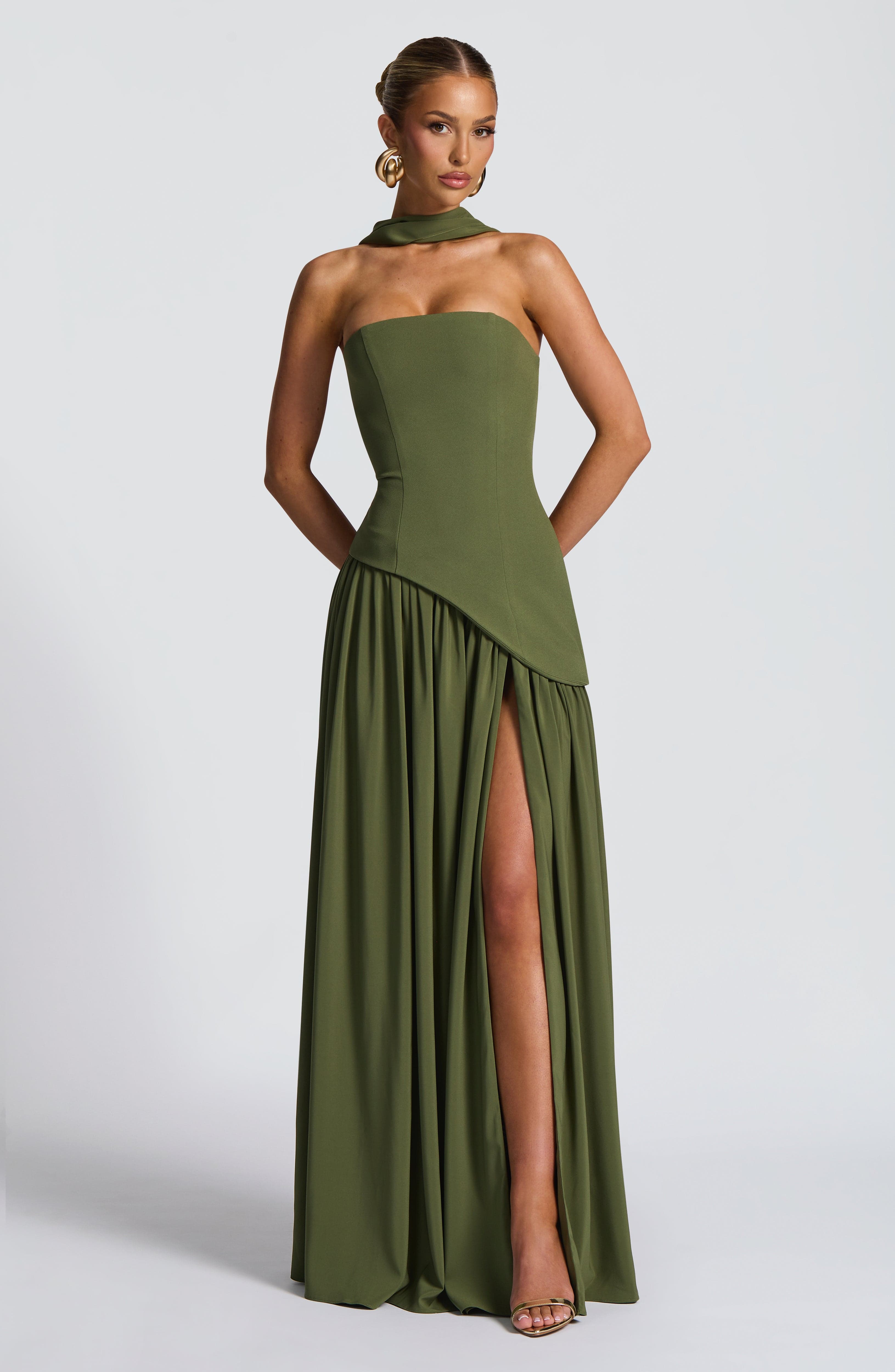 Maliyah Haki Maxi Elbise