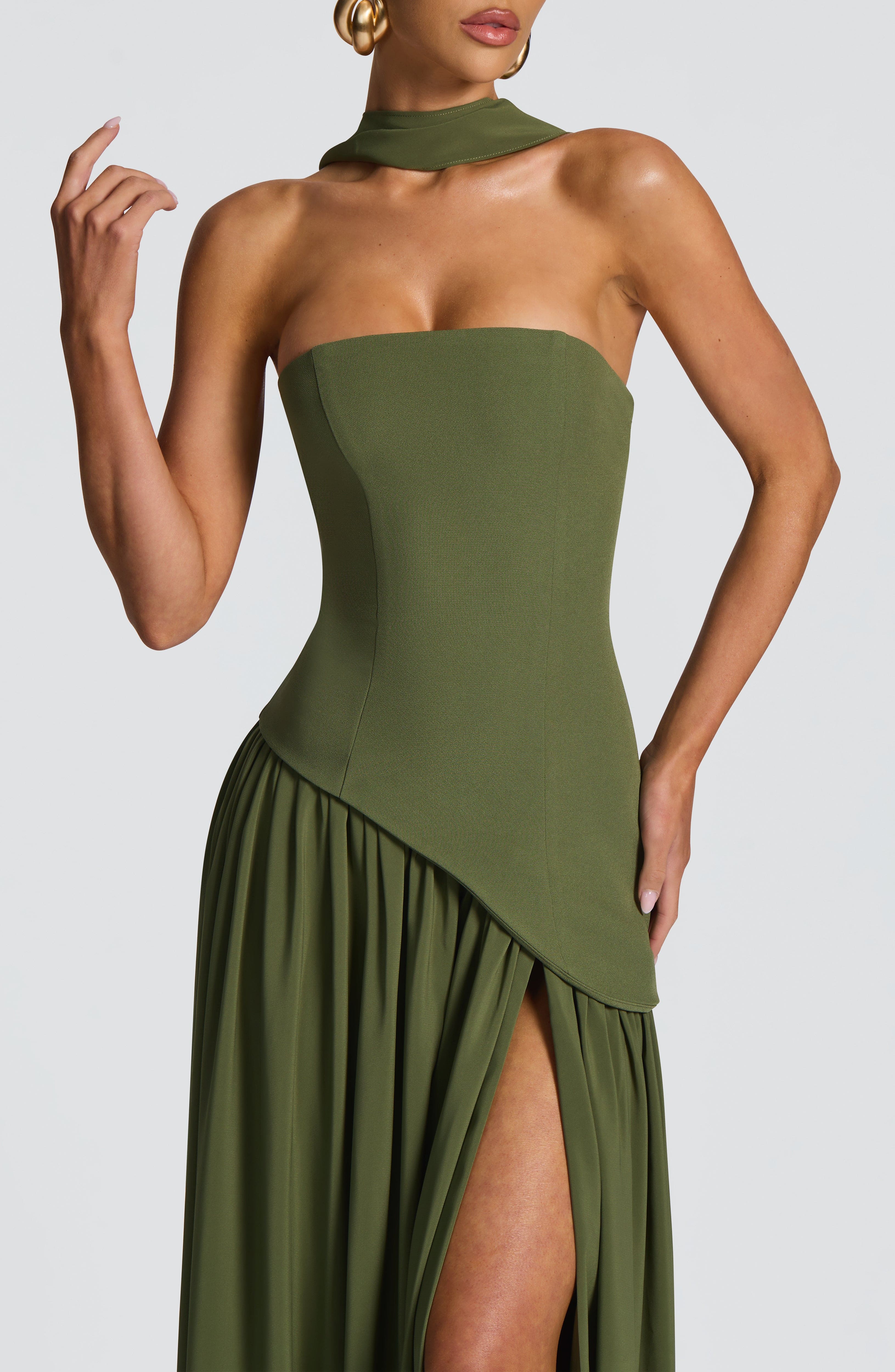 Maliyah Haki Maxi Elbise
