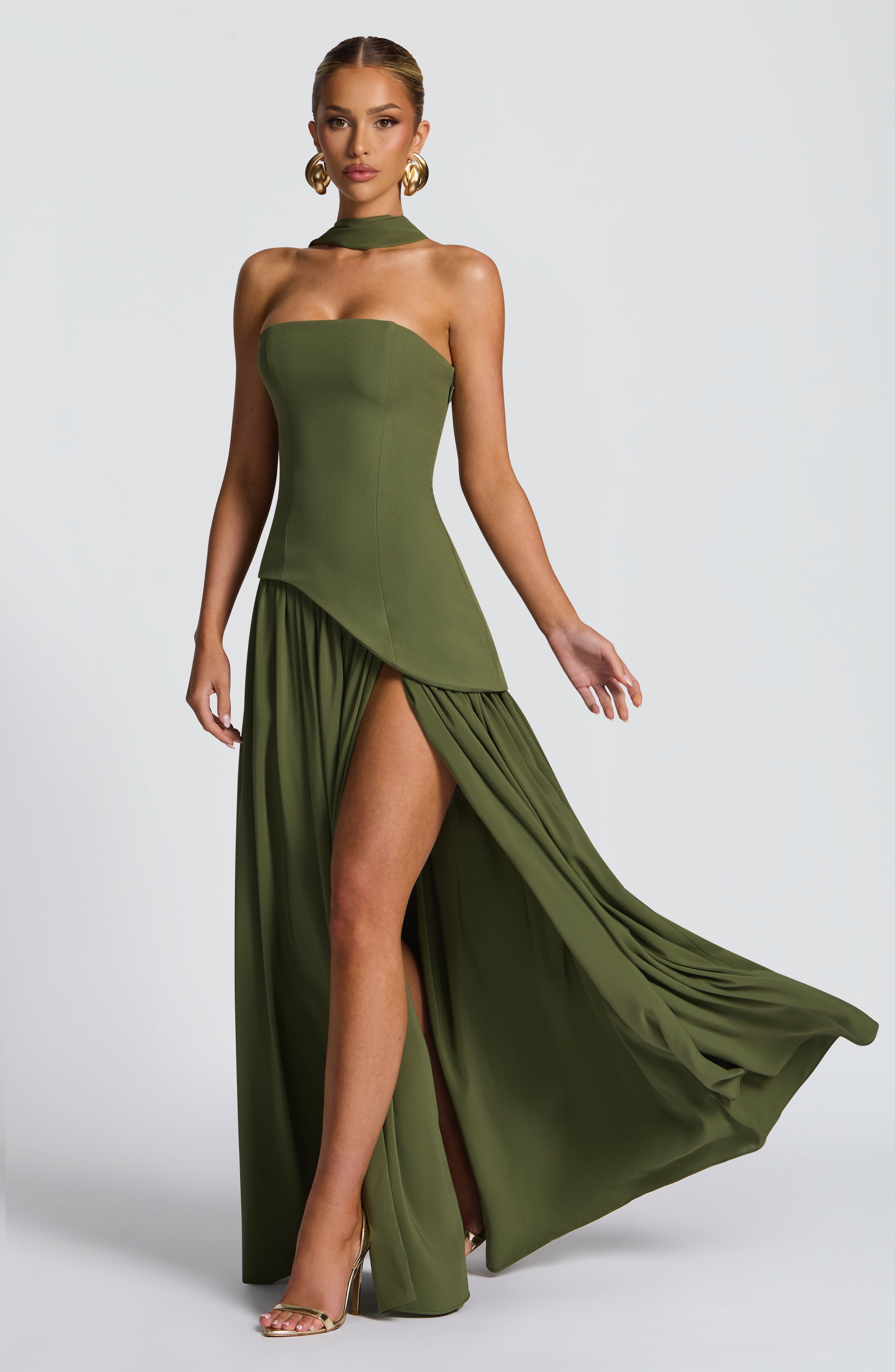 Maliyah Haki Maxi Elbise