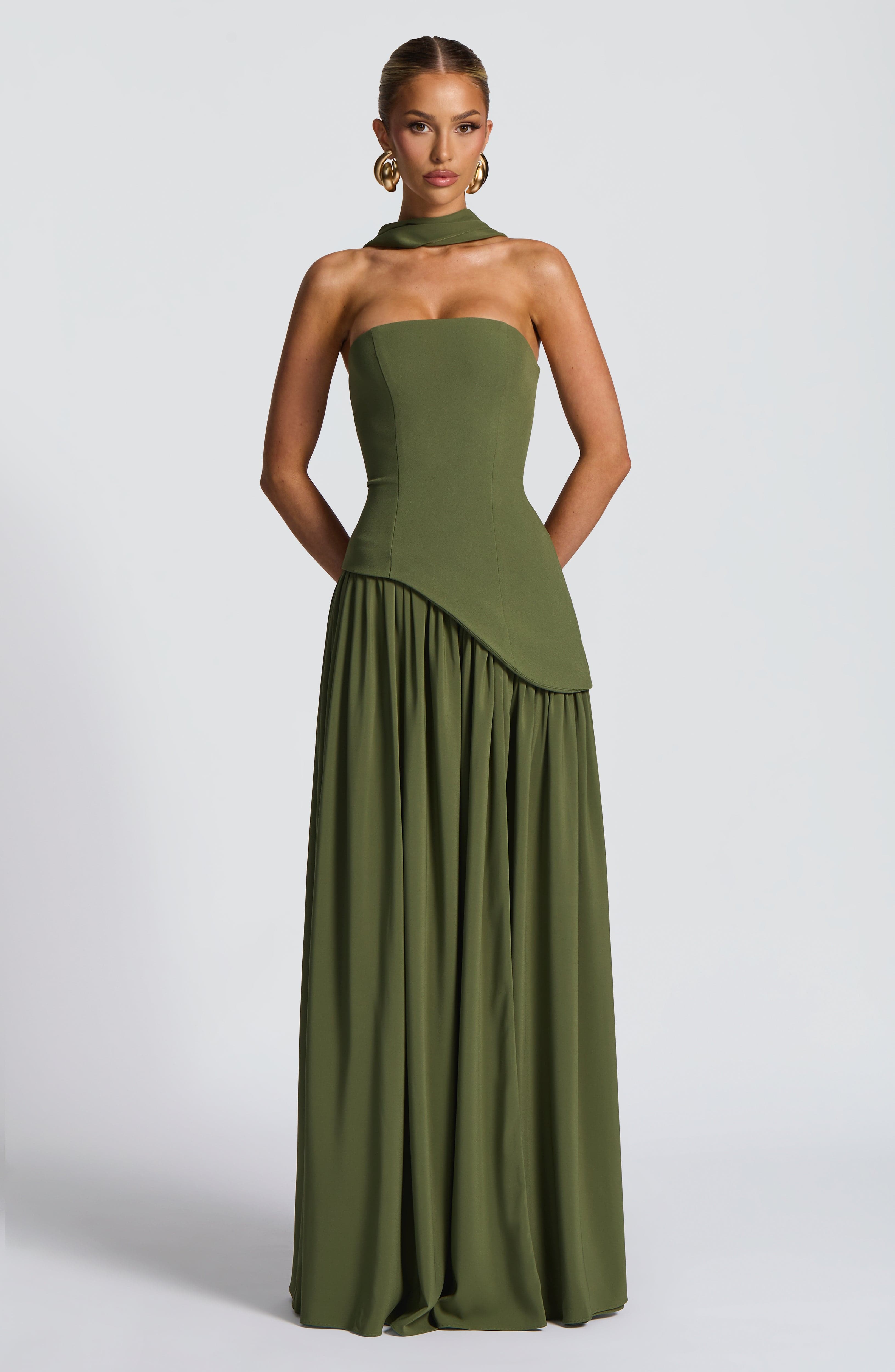 Maliyah Haki Maxi Elbise