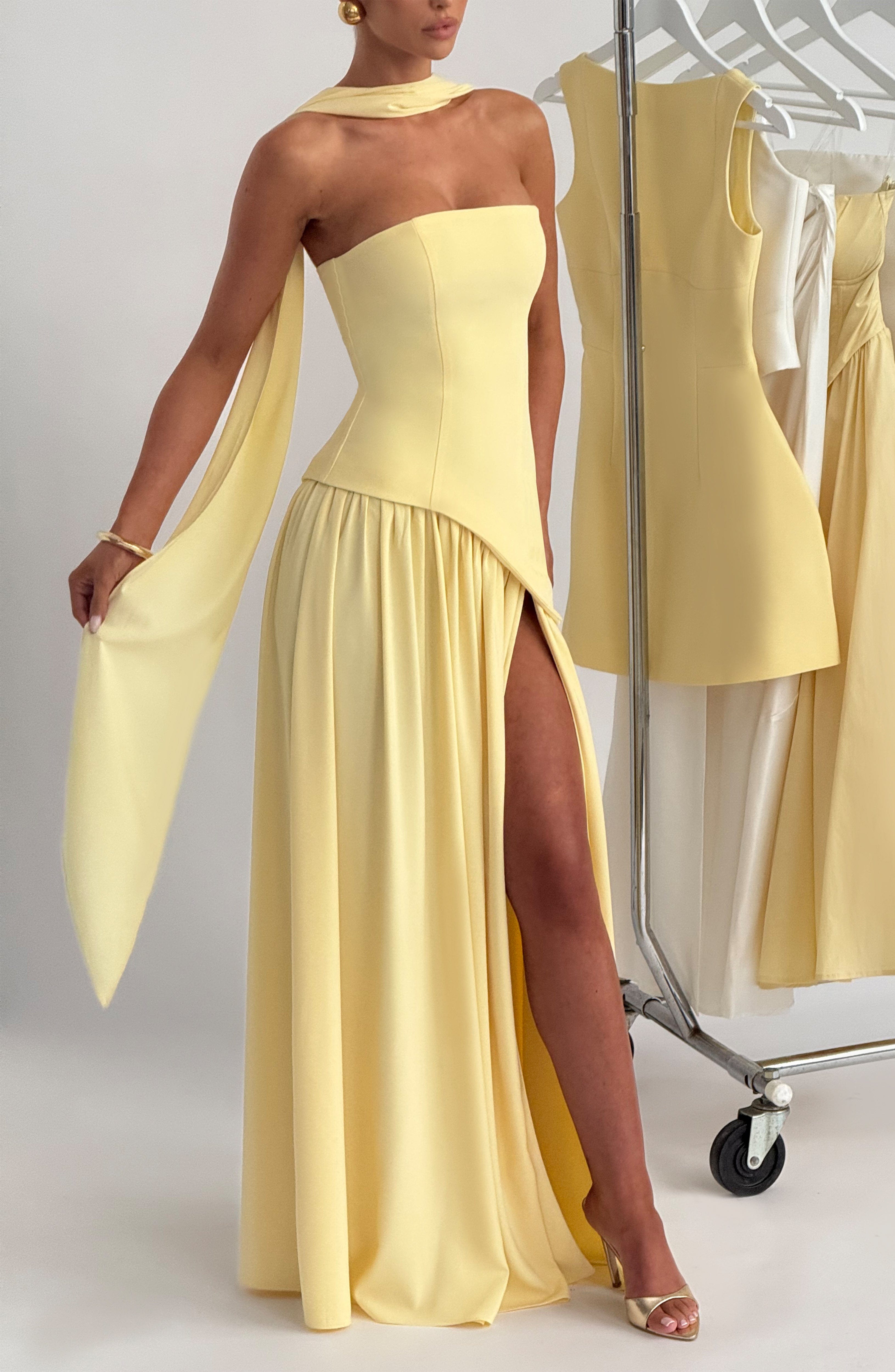 Maliyah Limon Maxi Elbise