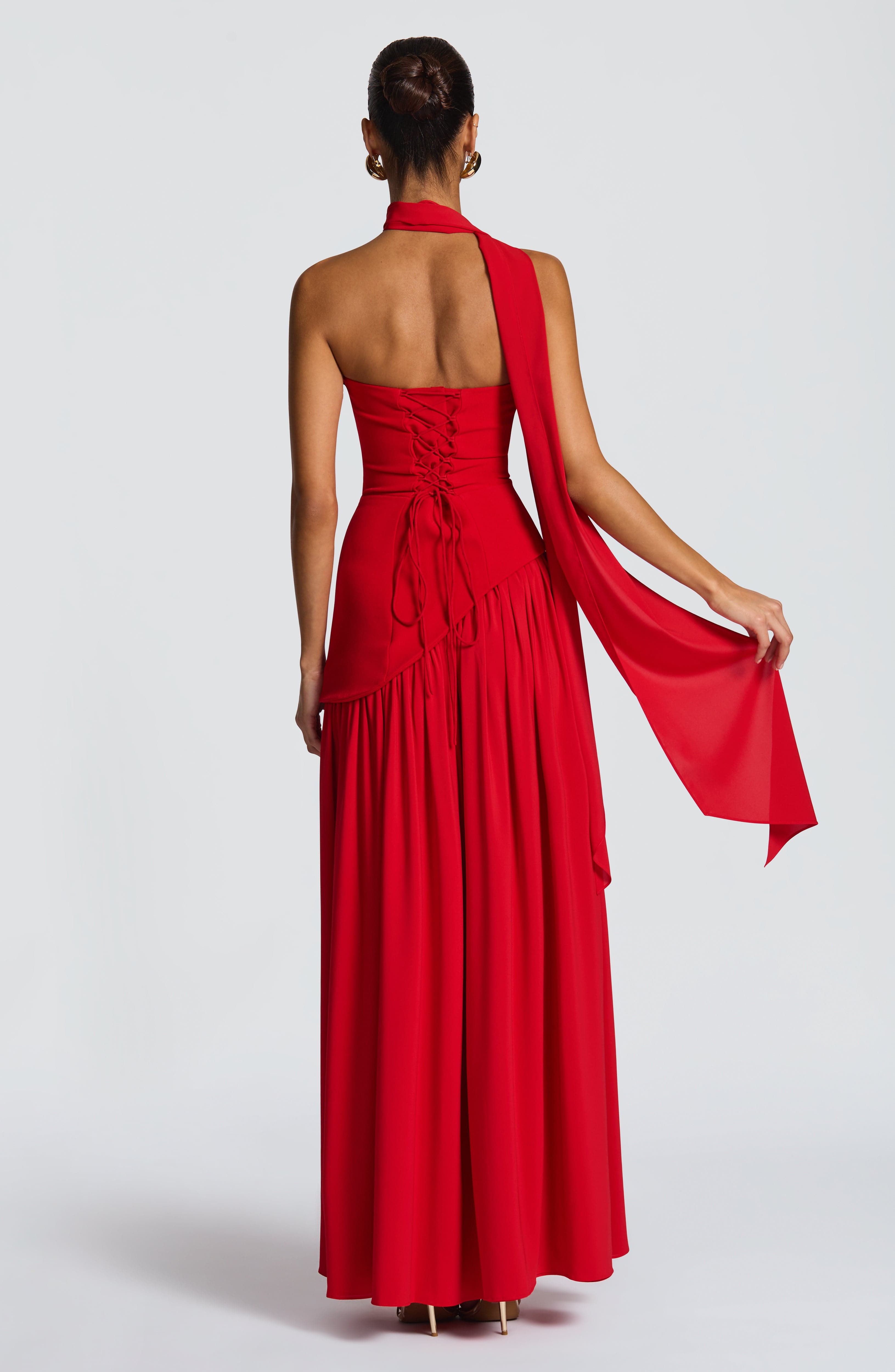 Maliyah Maxi Elbise – Kırmızı