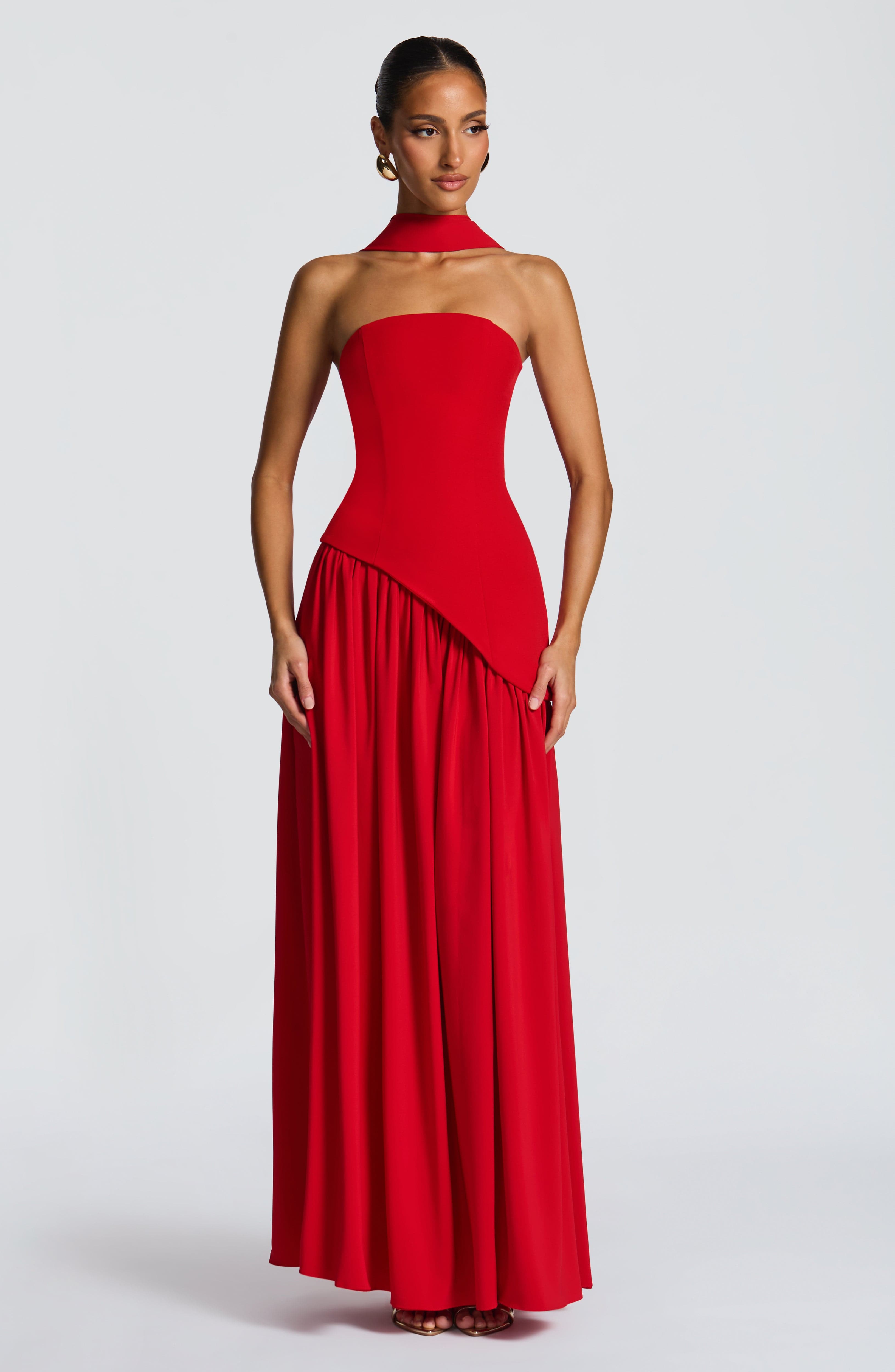 Maliyah Maxi Elbise – Kırmızı