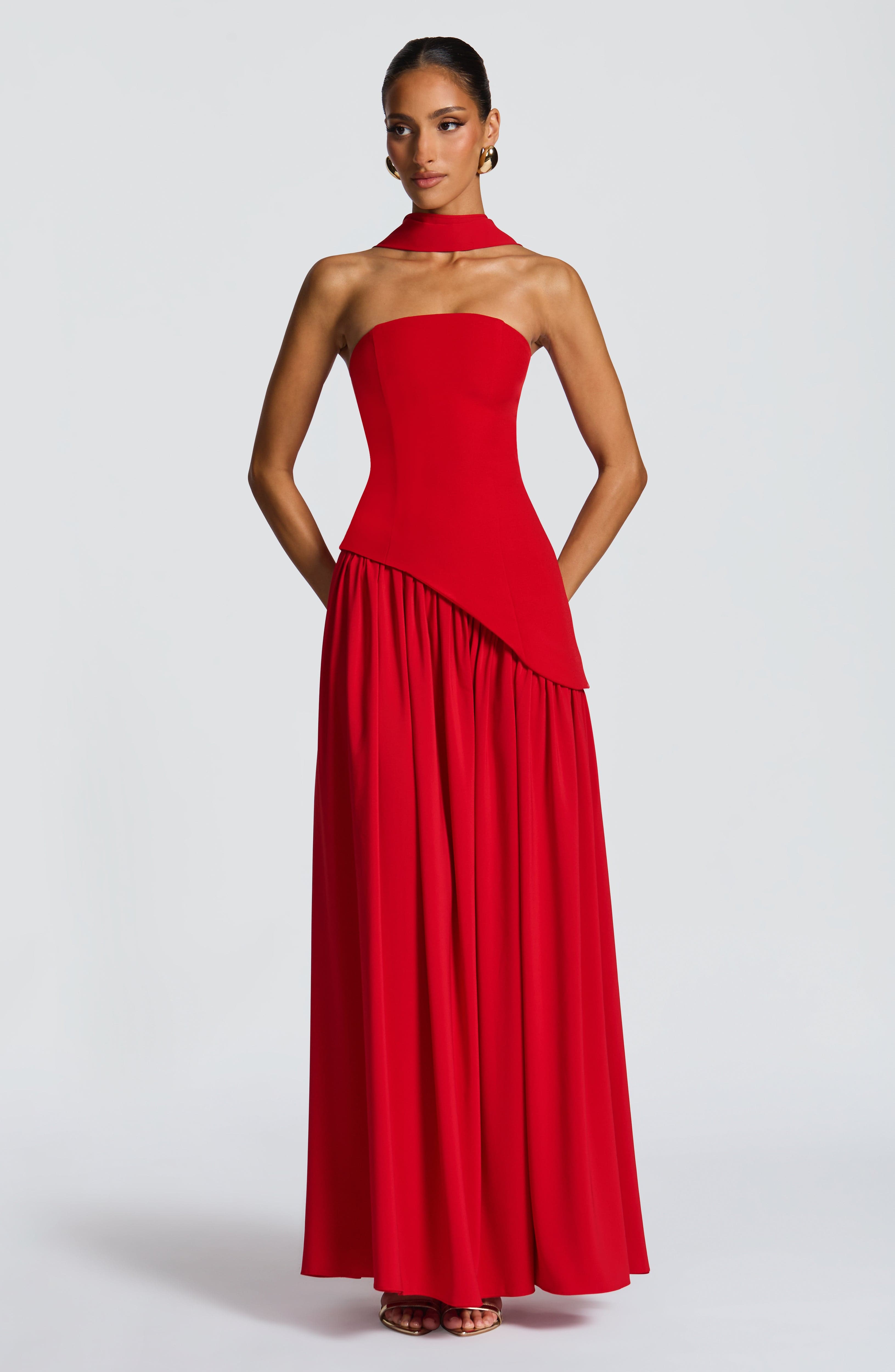 Maliyah Maxi Elbise – Kırmızı