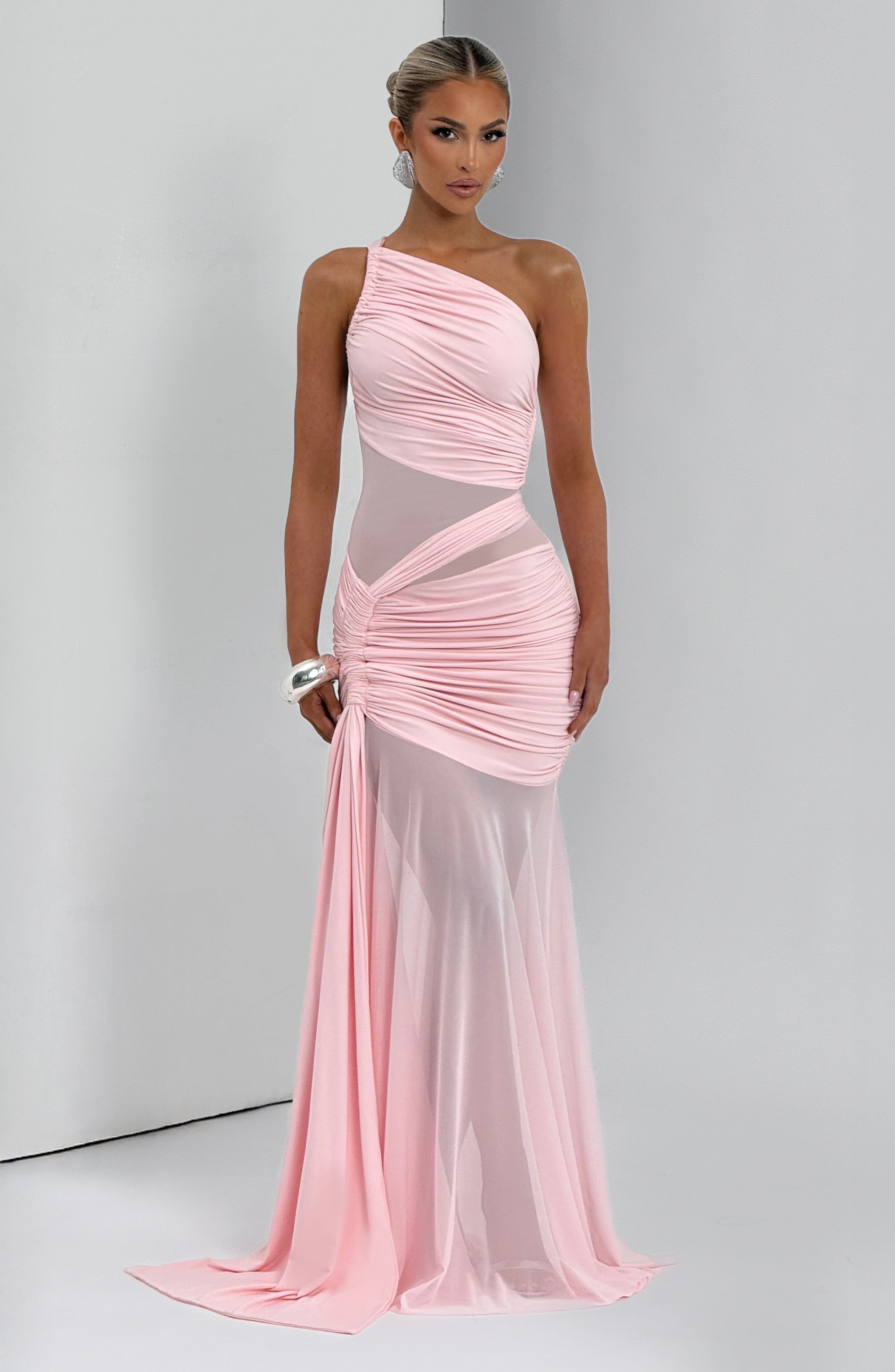 Marianne Pembe Maxi Elbise