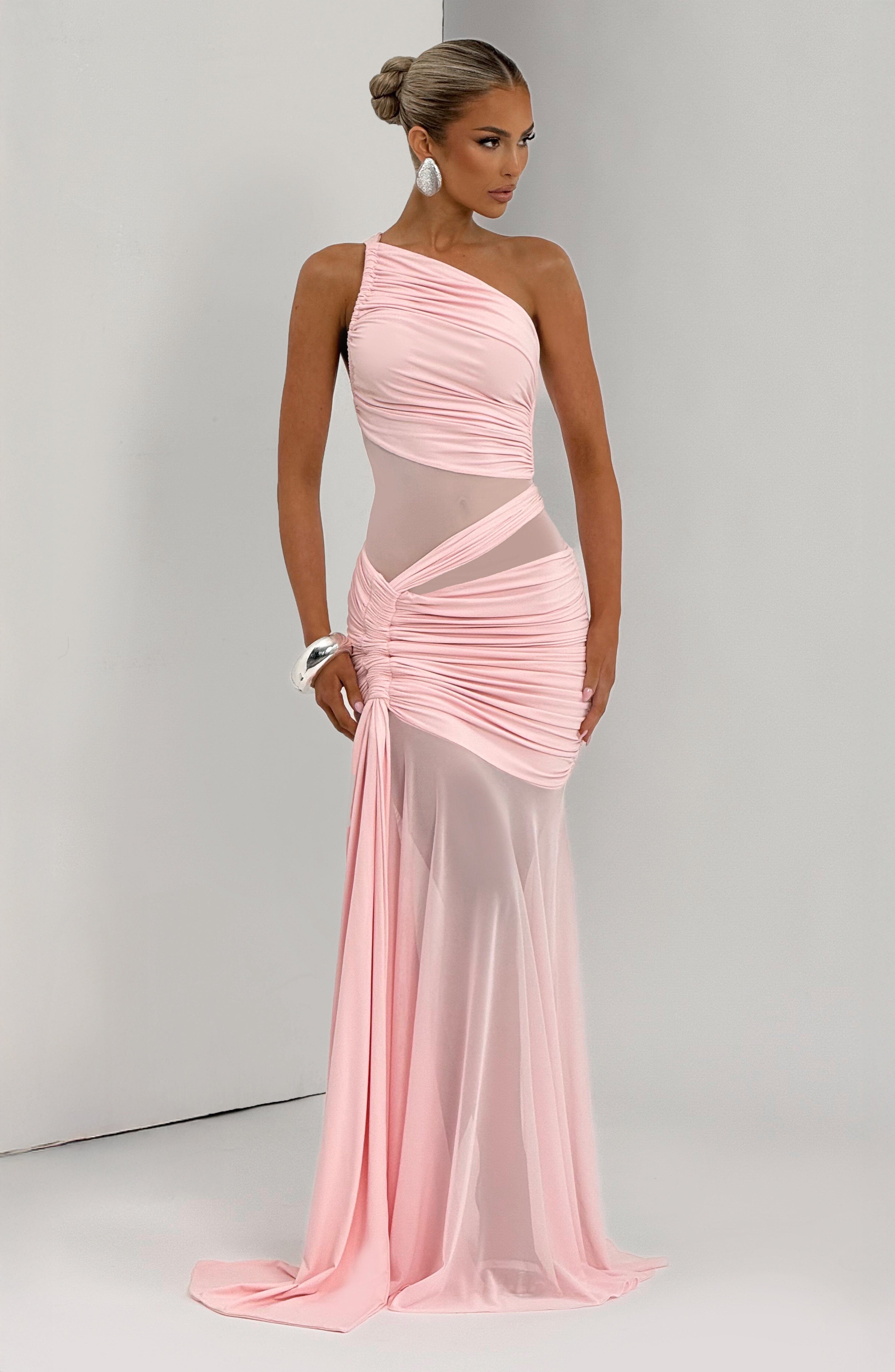 Marianne Pembe Maxi Elbise