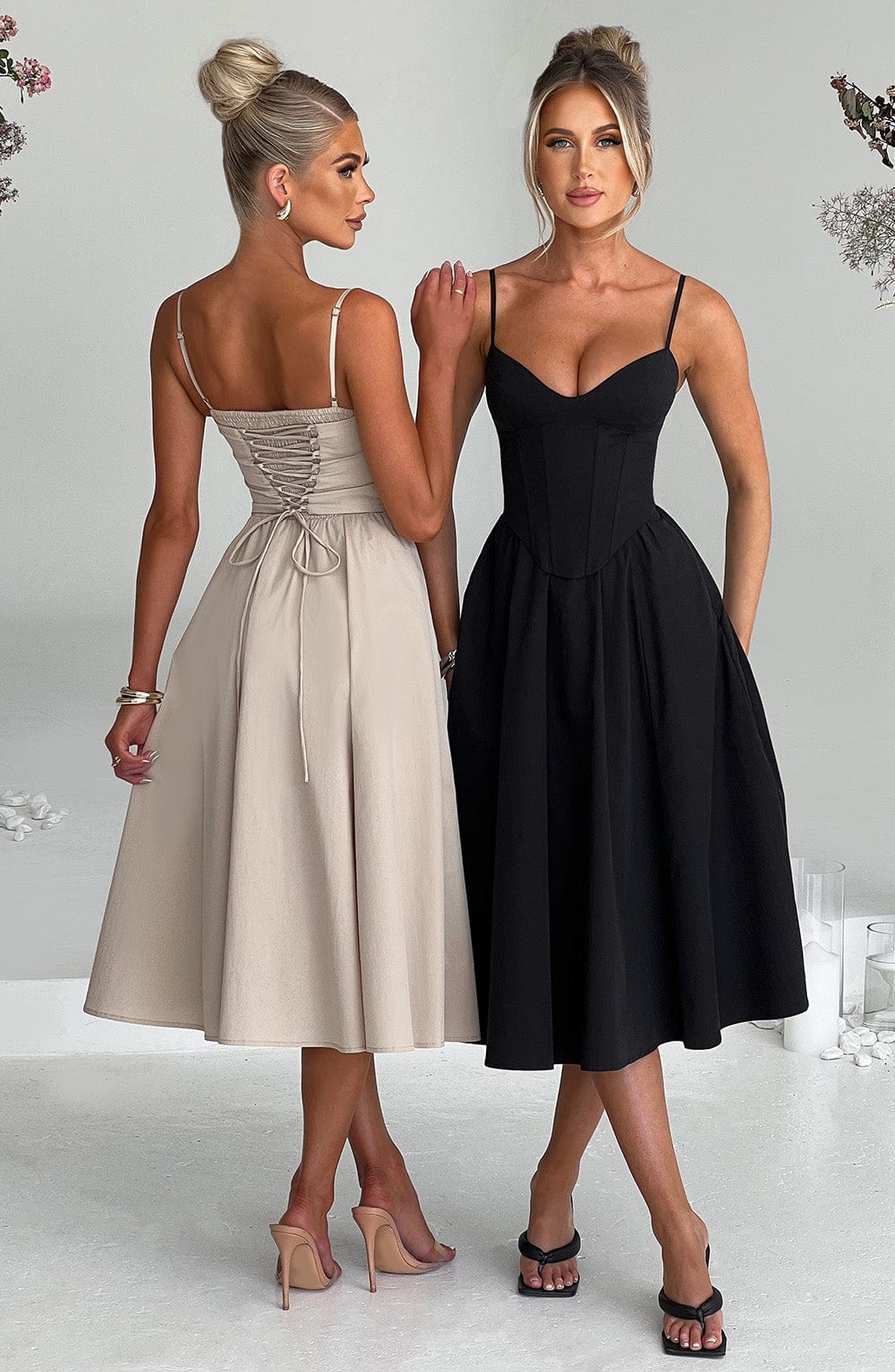 Mariella Midi Siyah Elbise